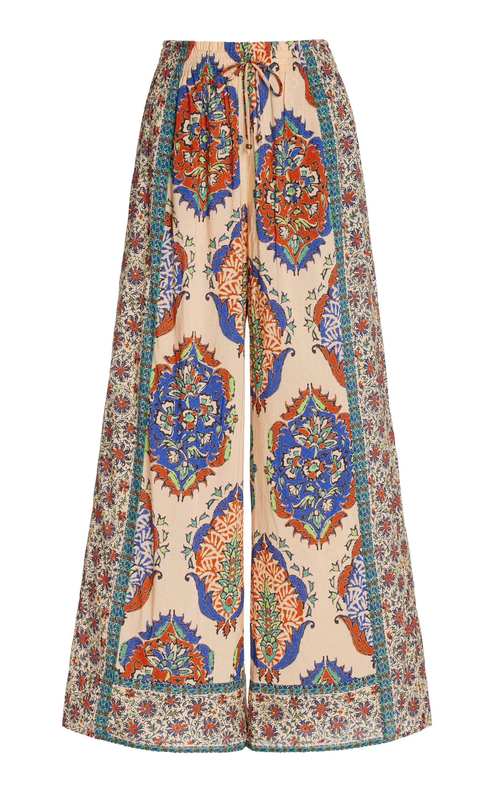 Boteh Graphic-print Wide-leg Palazzo Trousers In Neutrals