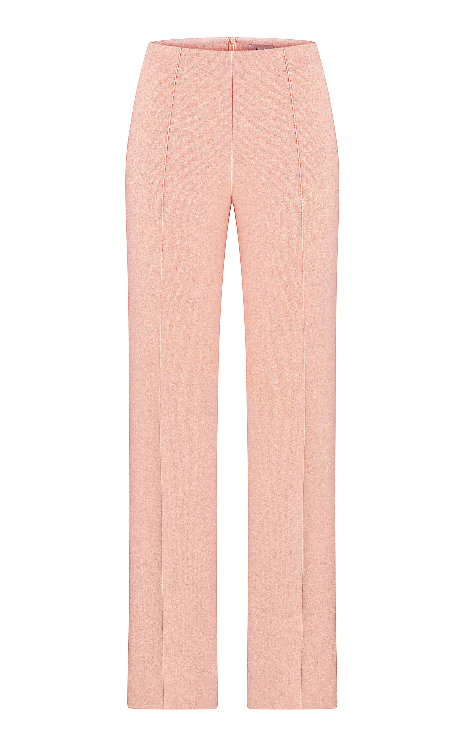 Nué Seashell Tube Crepe Straight-leg Trousers In Pink