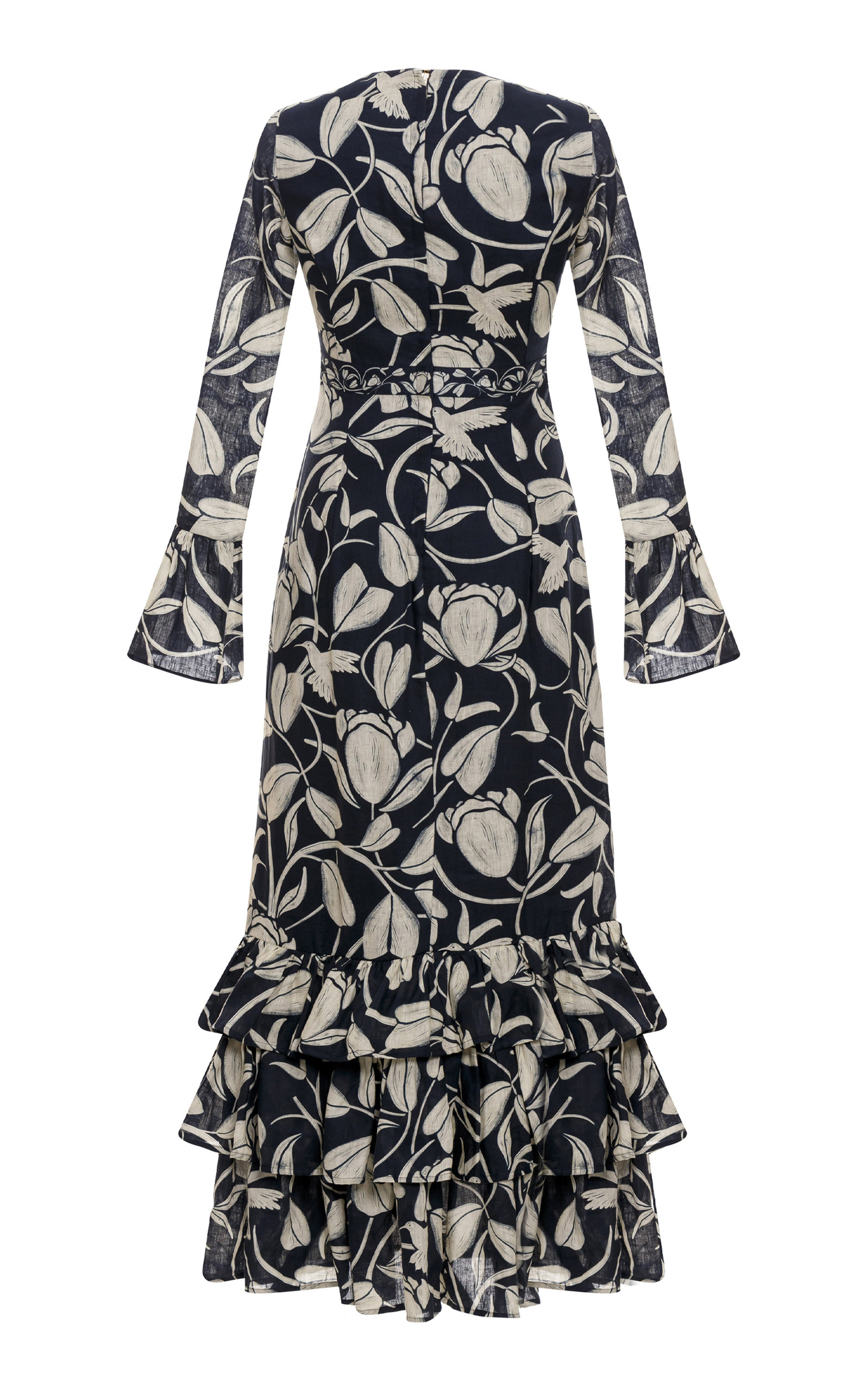 Agua by Agua Bendita Citrus Flora Linen Maxi Dress - Blue