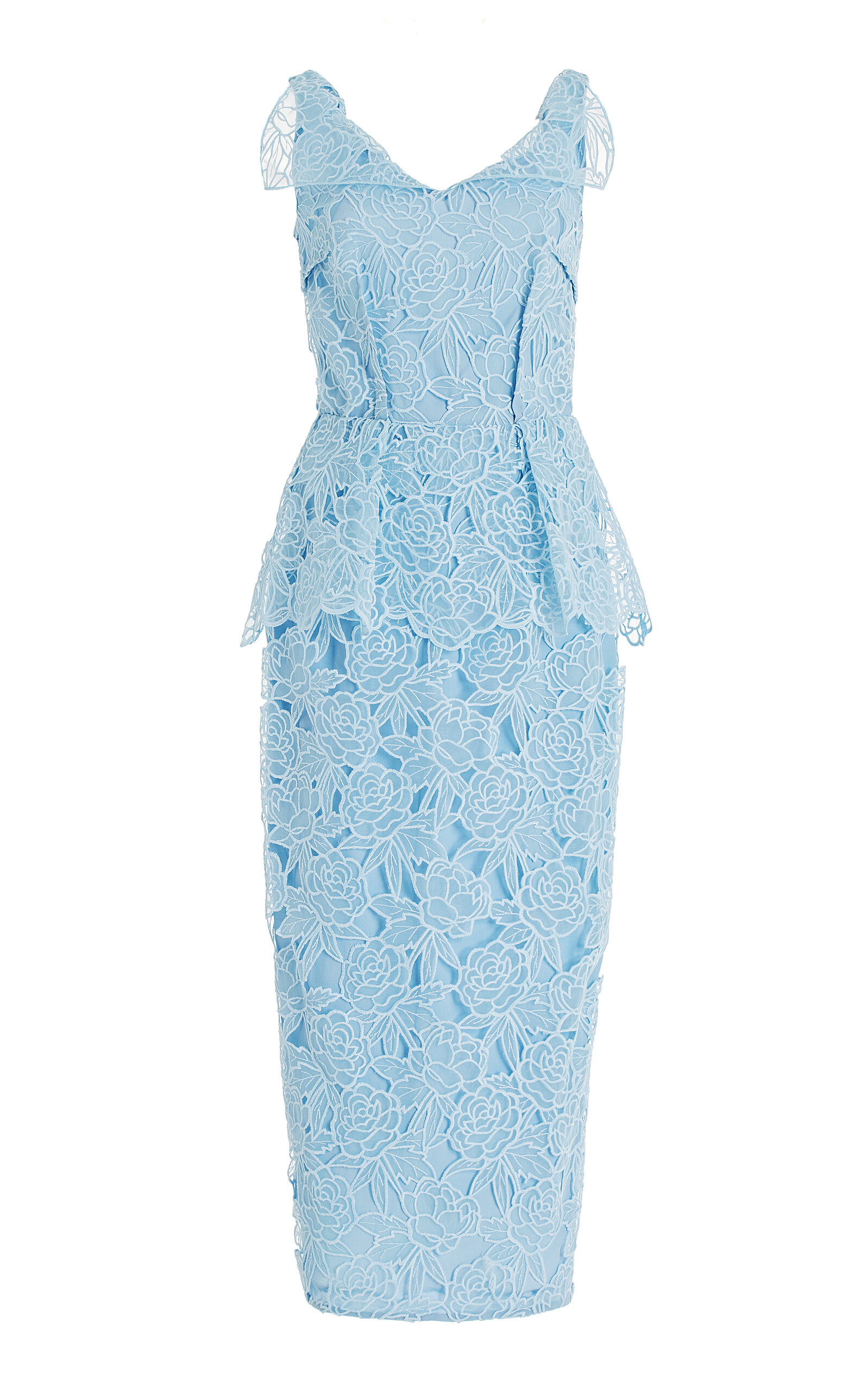 EMILIA WICKSTEAD MAESA ORGANZA LACE MIDI DRESS