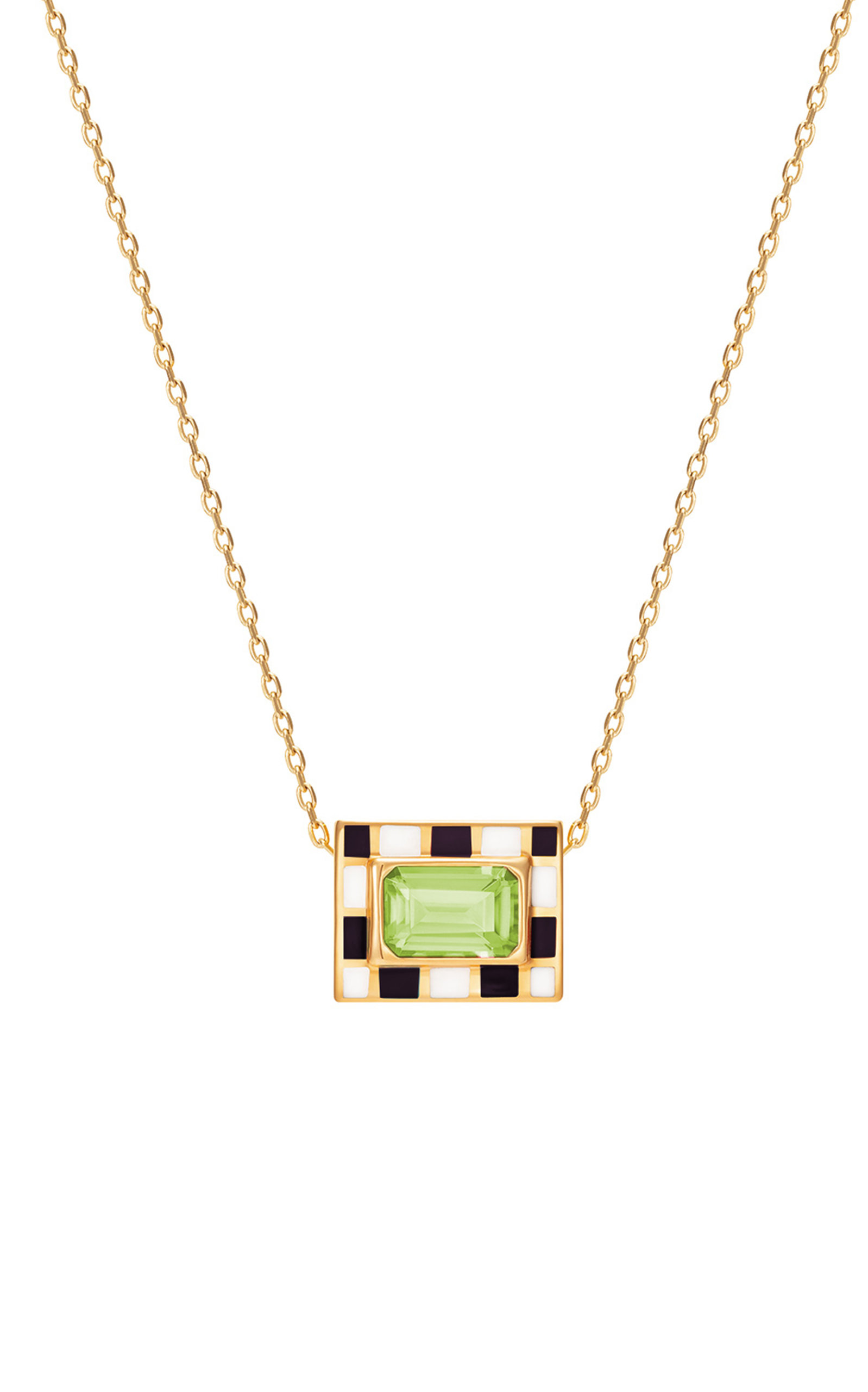 Let's Play Chess 14K Gold Topaz Necklace