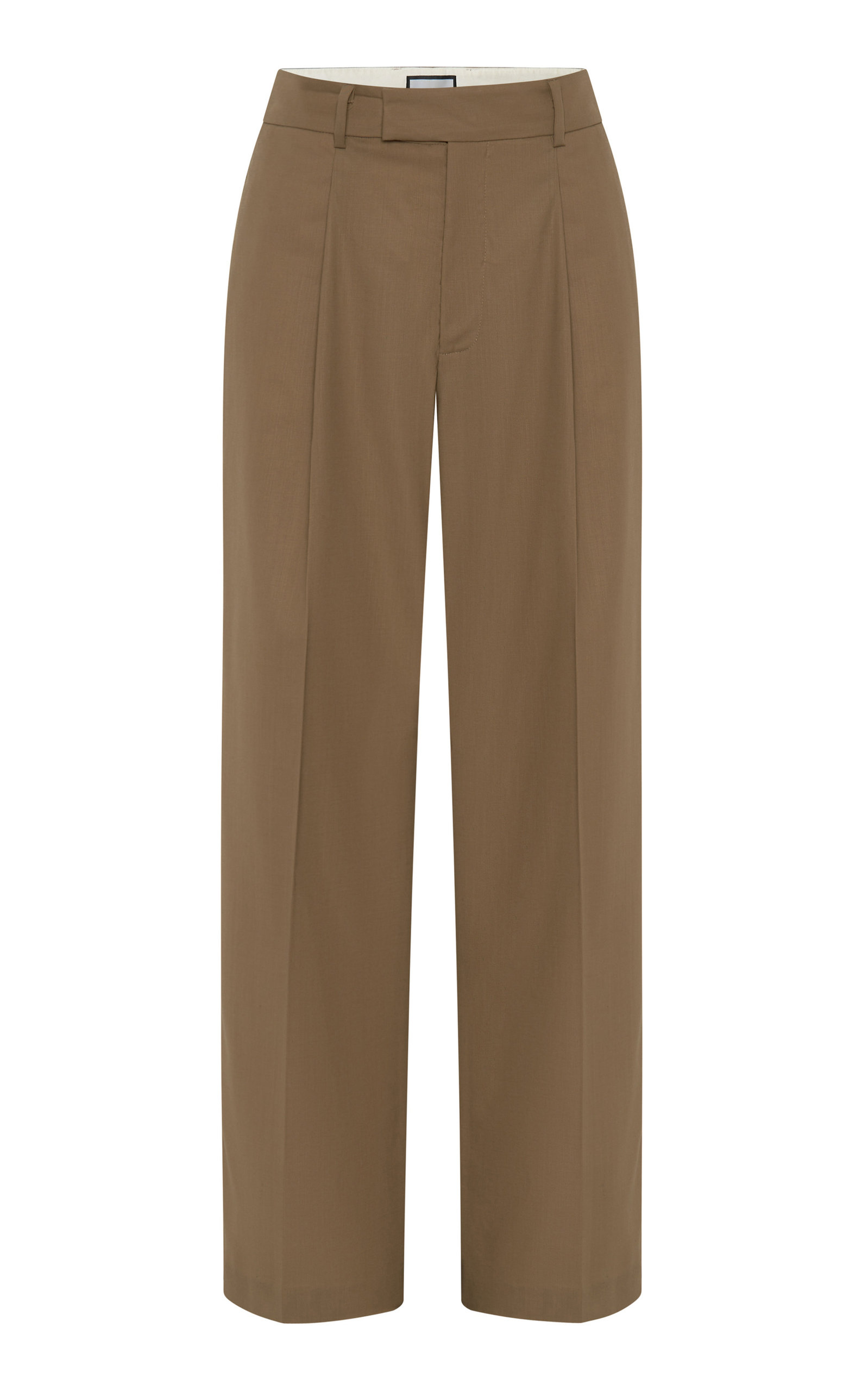 Beare Park Women's Relaxed Pleated Wool Pants In Navy,black