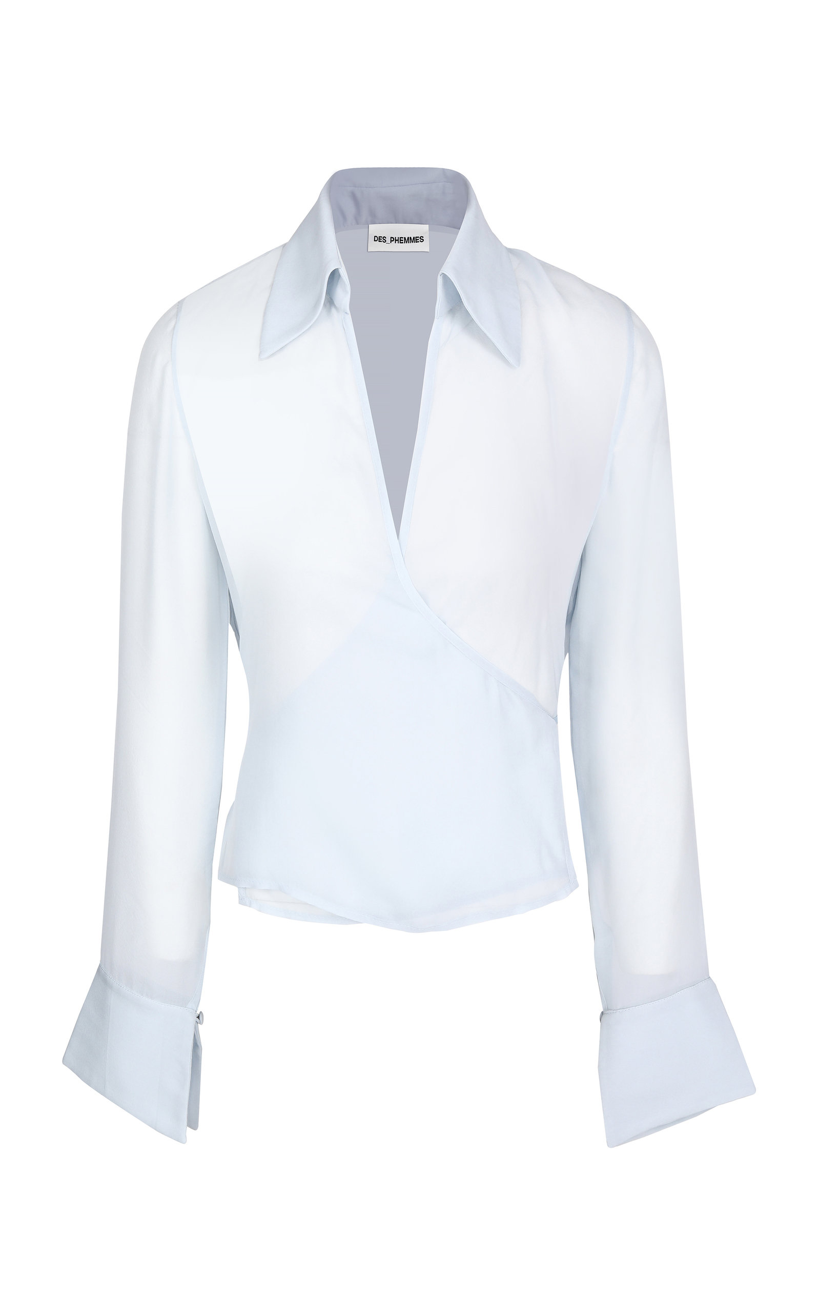 DES_PHEMMES Women's Silk Chiffon Shirt | Smart Closet