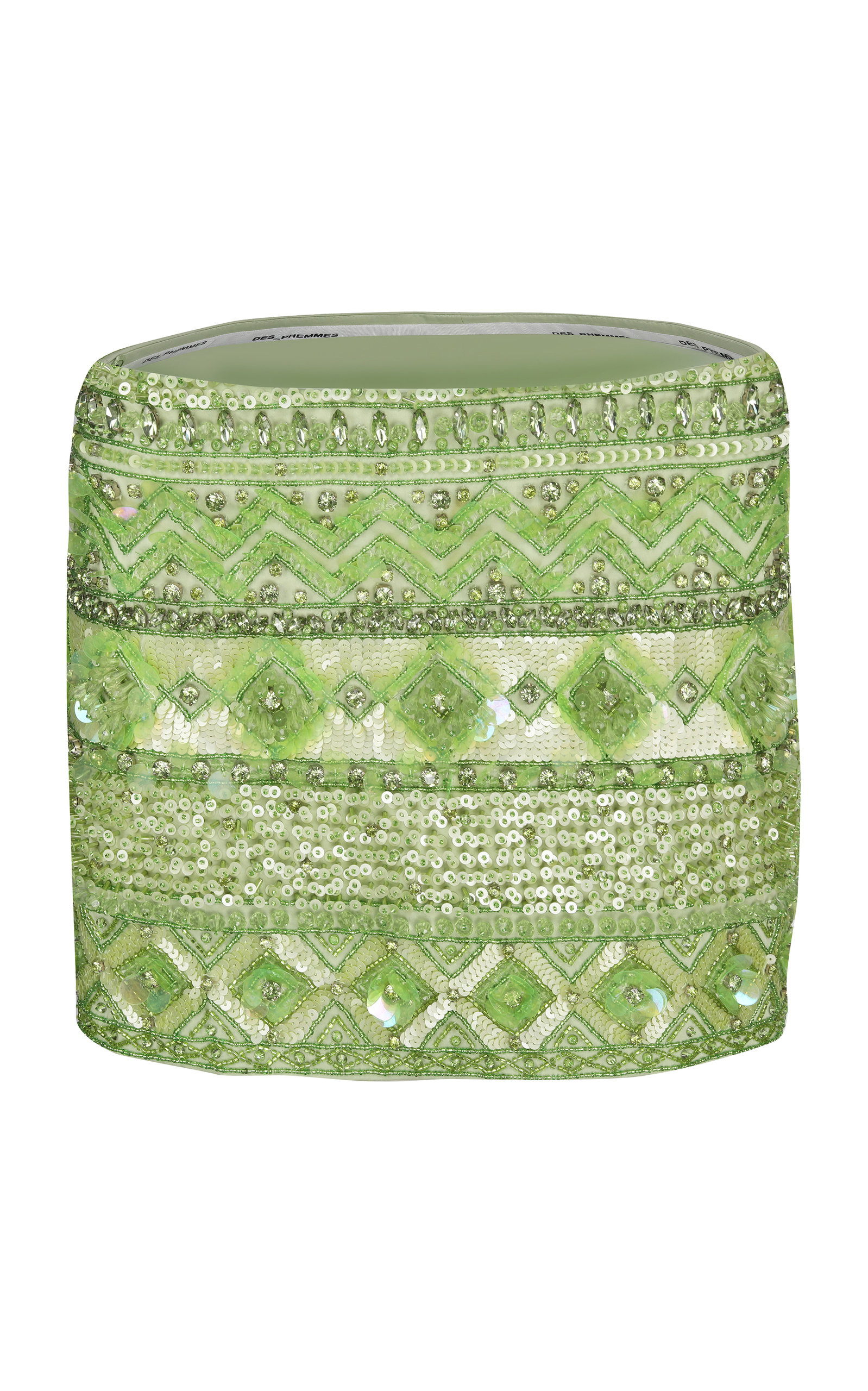 Des_phemmes Women's Silk Chiffon Mini Skirt In Black,green