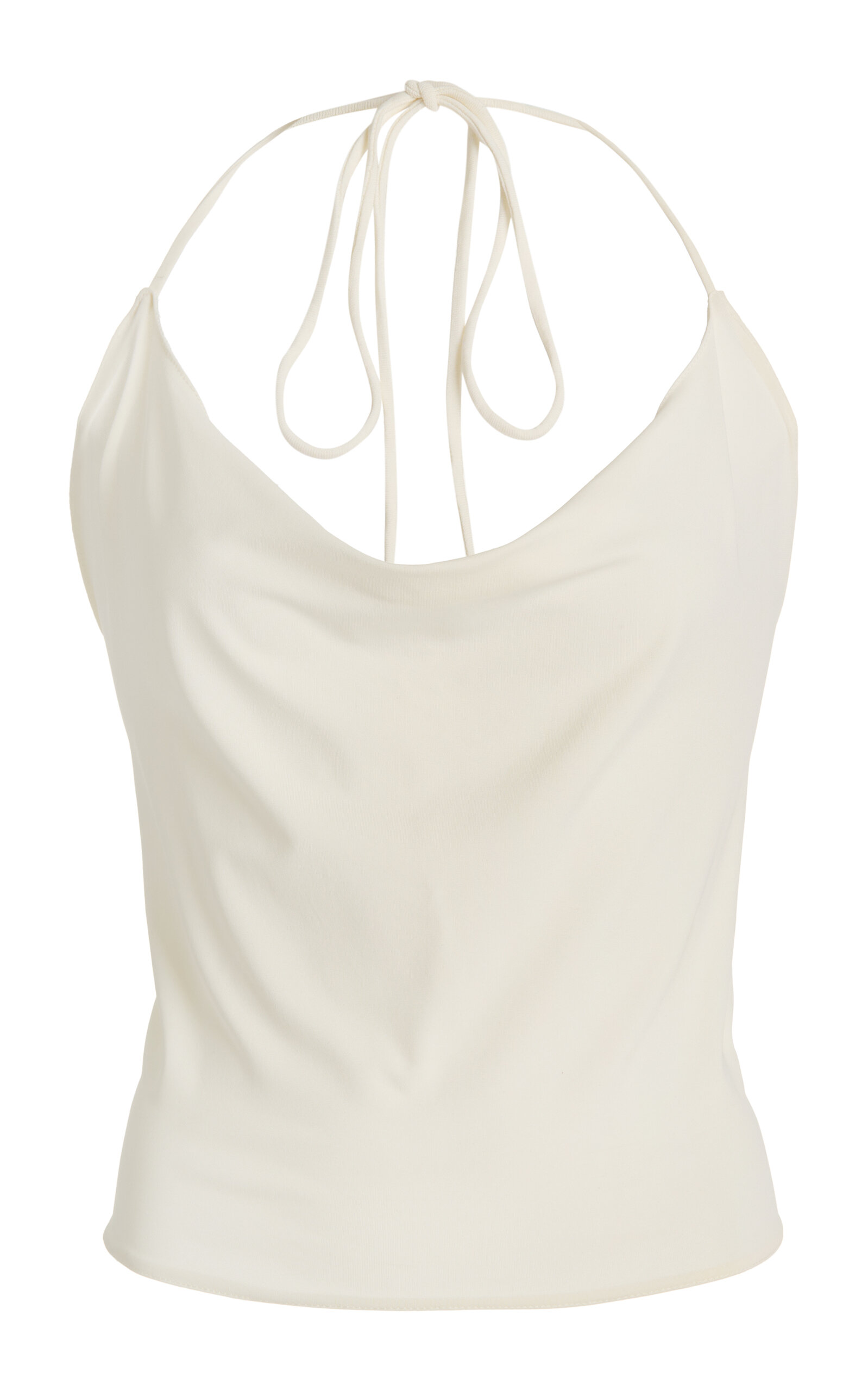 Éterne Chloé Jersey Halter Top In White