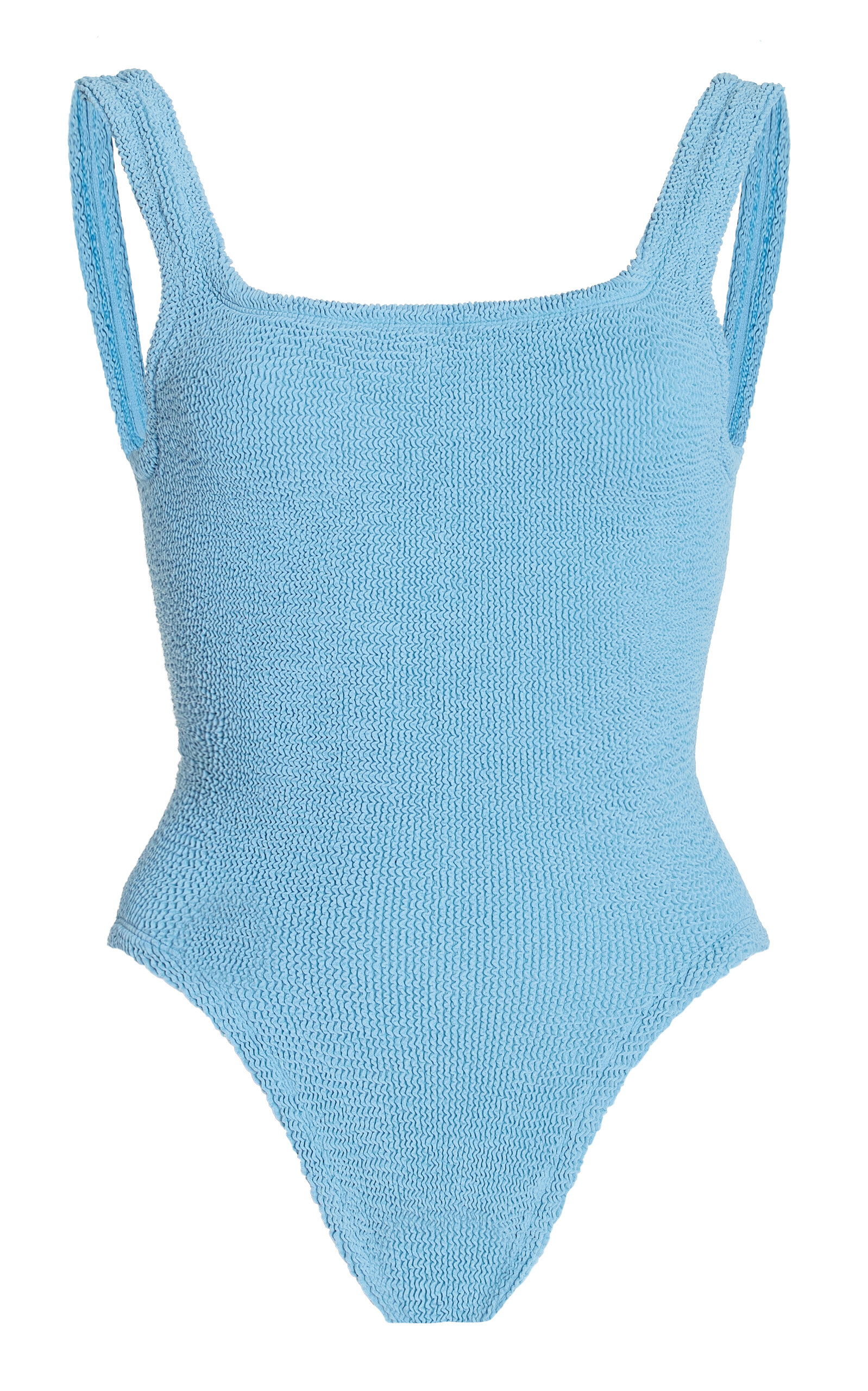 Hunza G Square Neck Swim One Piece In Blue