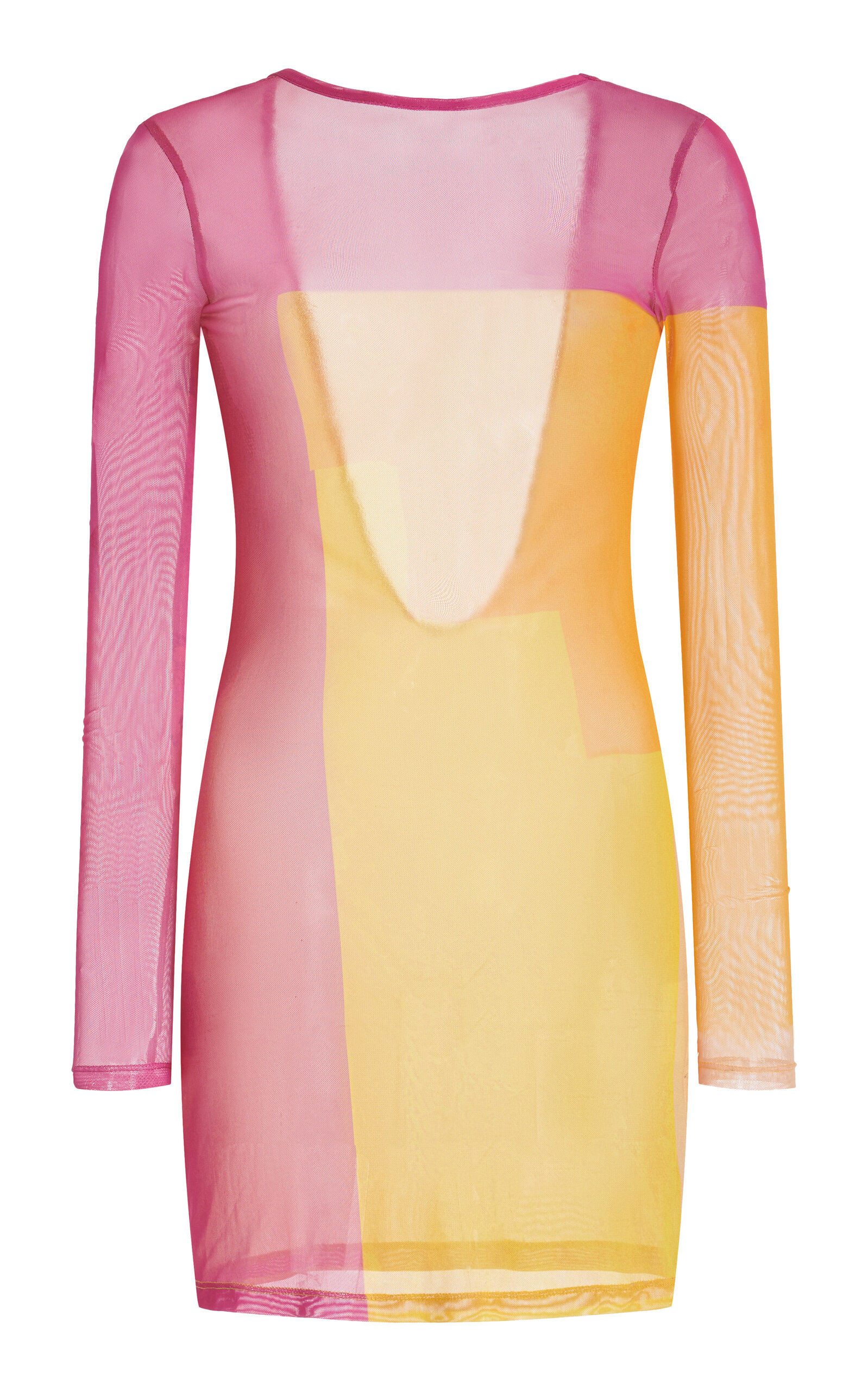 House of Aama Women's Exclusive Open-Back Mesh Mini Dress
