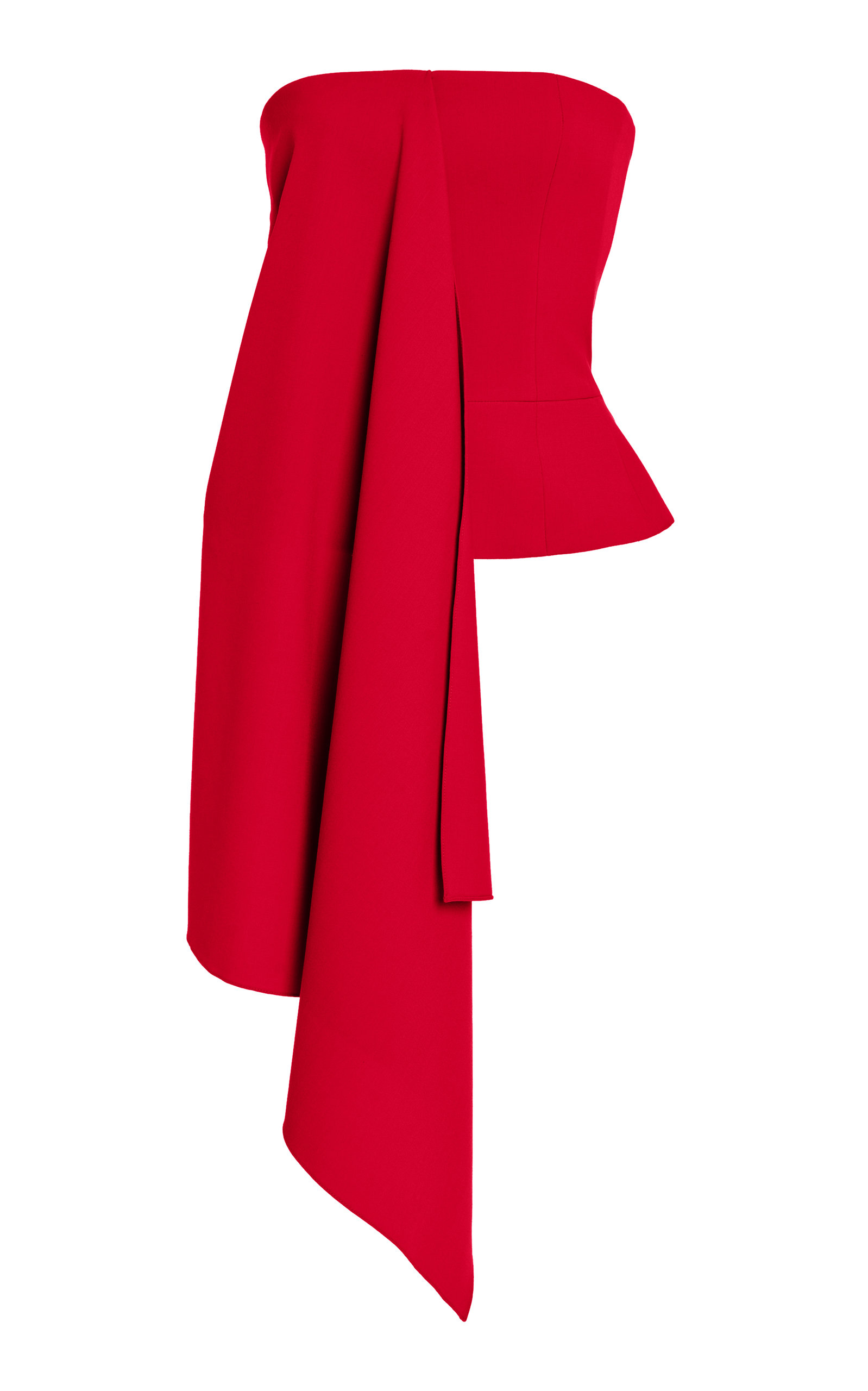 Del Core Red Corset With Oversized Draping In Silk Woman In Red