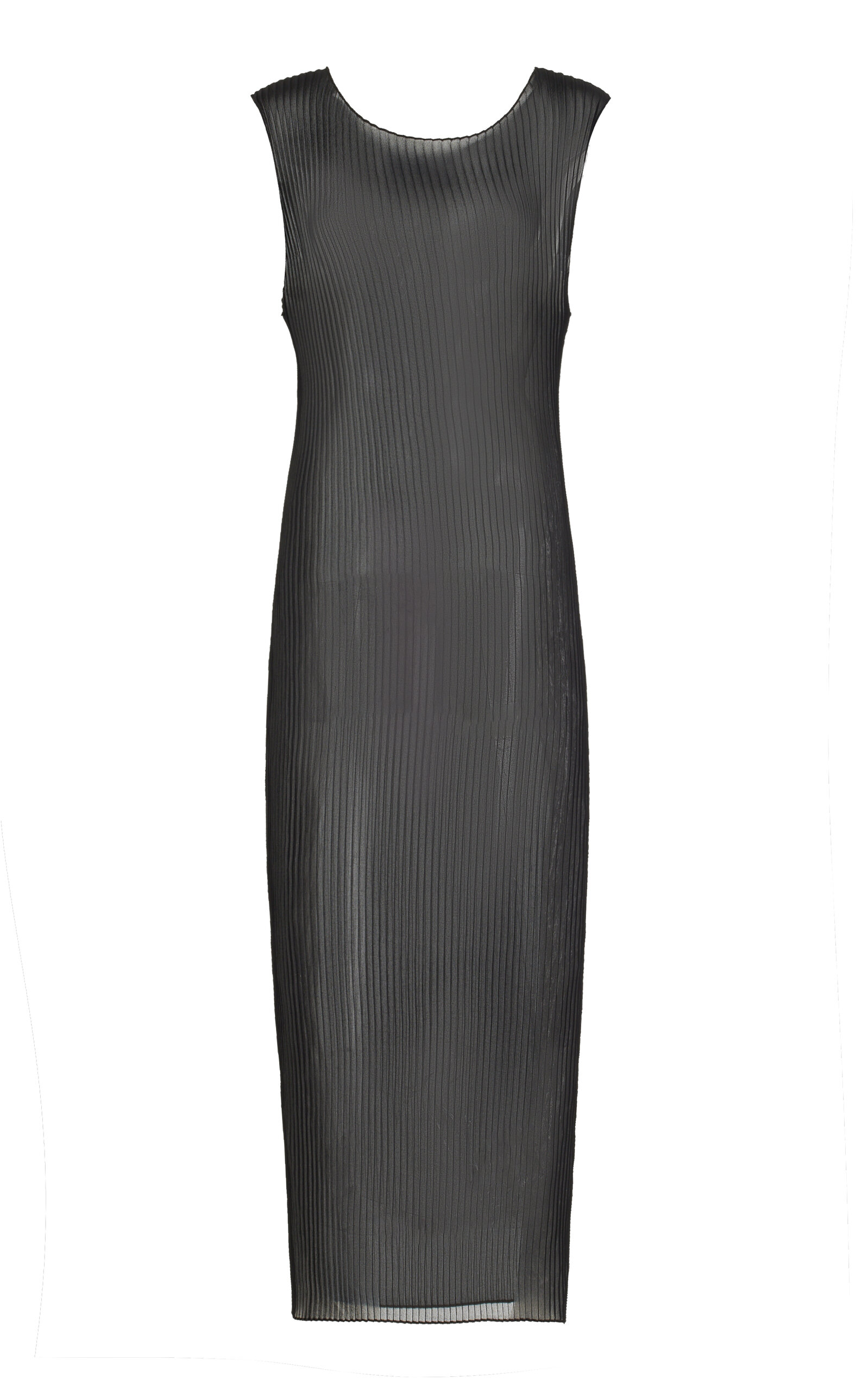 Anemos Women's Pleated Sheer Midi Tank Dress
