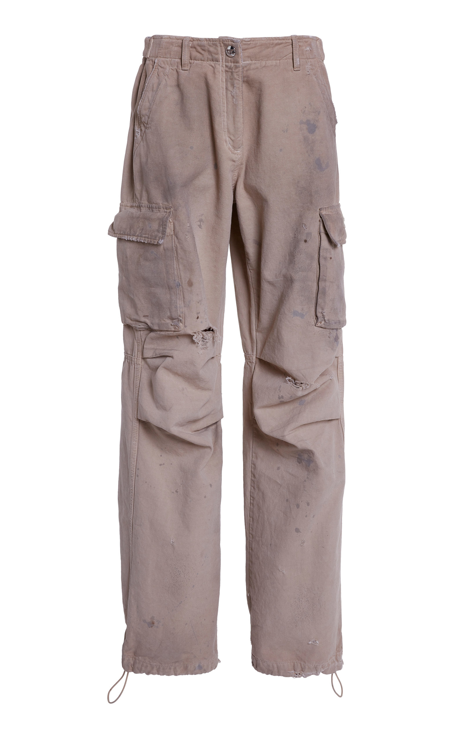 Coperni - Women's Cotton Canvas Cargo Pants - Neutral - FR 36 - Moda Operandi