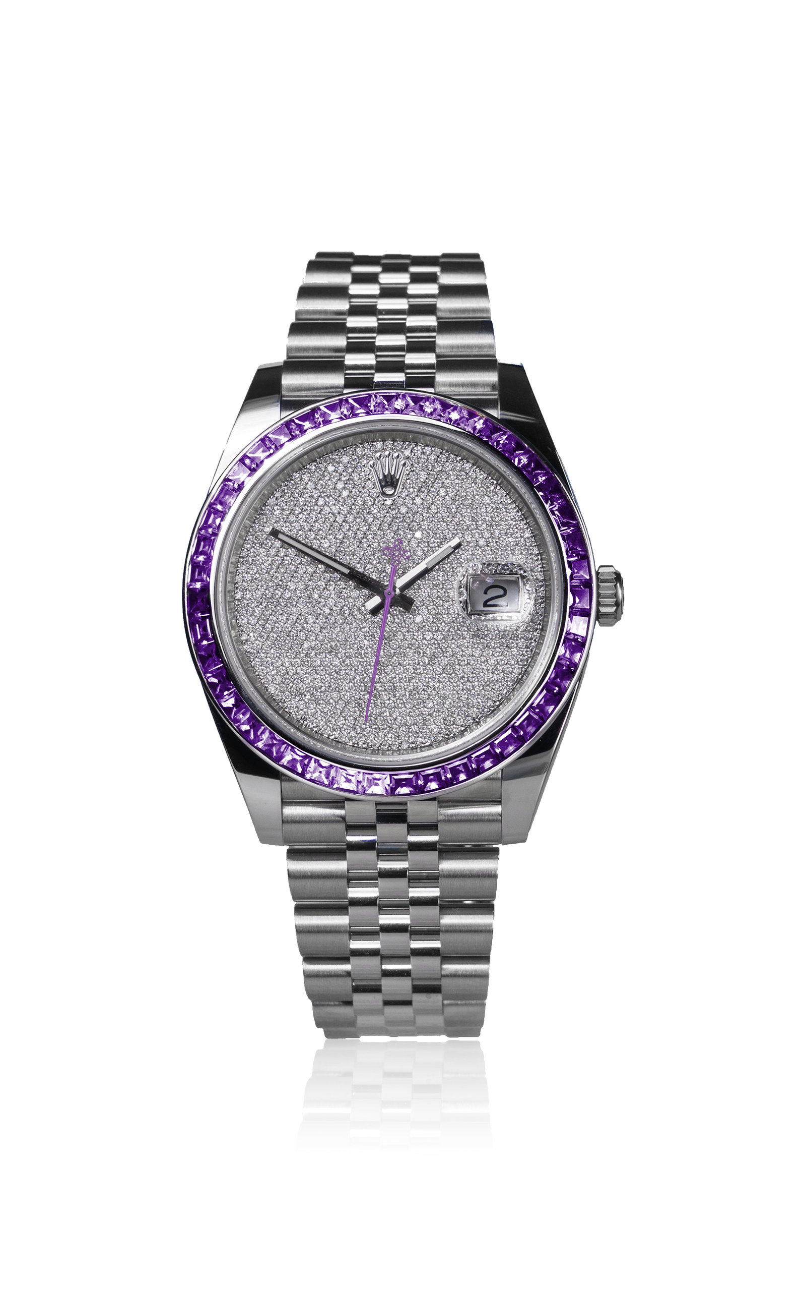 Rolex Reflekt Covert Purple DateJust Watch