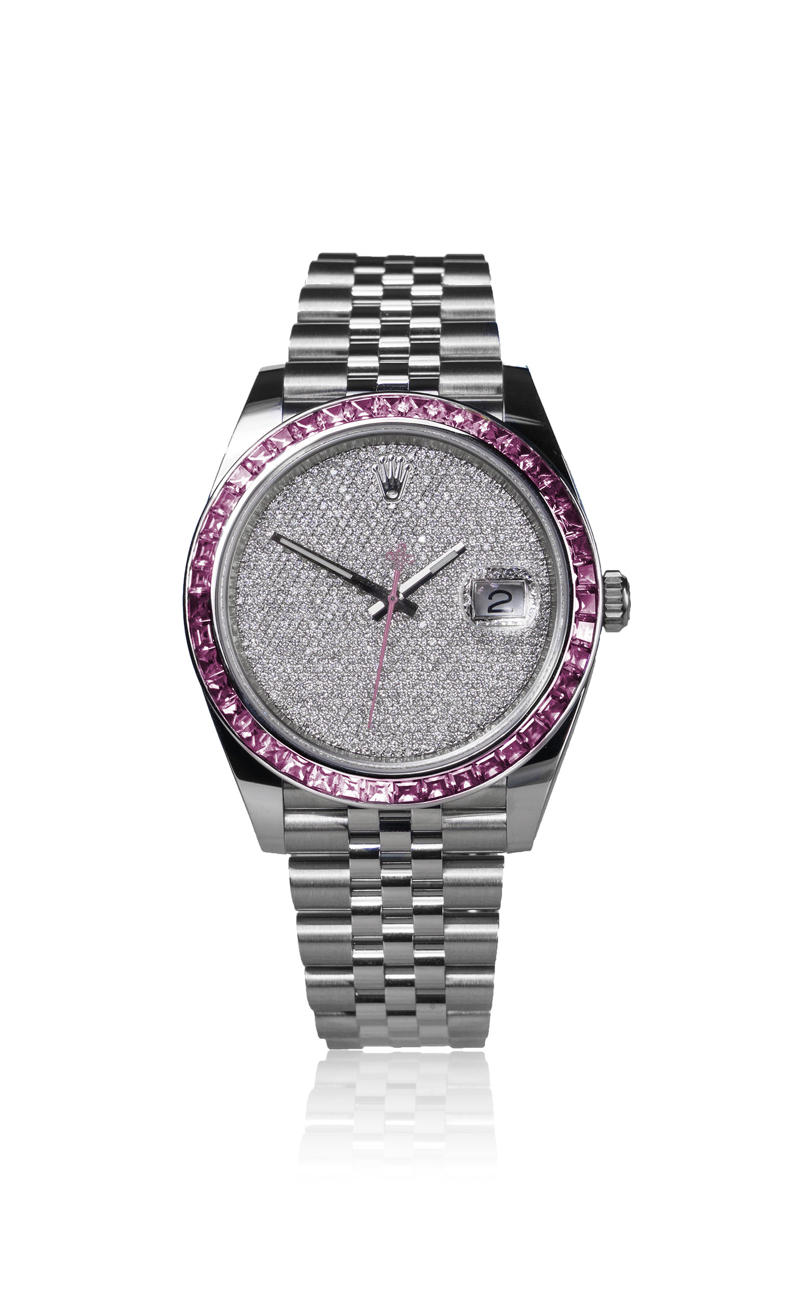 Rolex Reflekt Covert Pink DateJust Watch