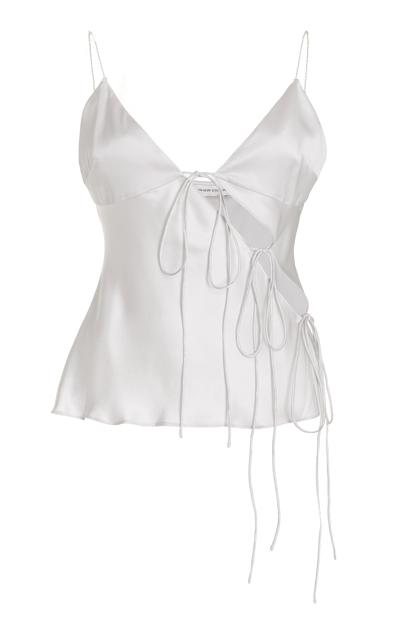 Christopher Esber Slope Silk Camisole Top - Metallic - Women's Clothing