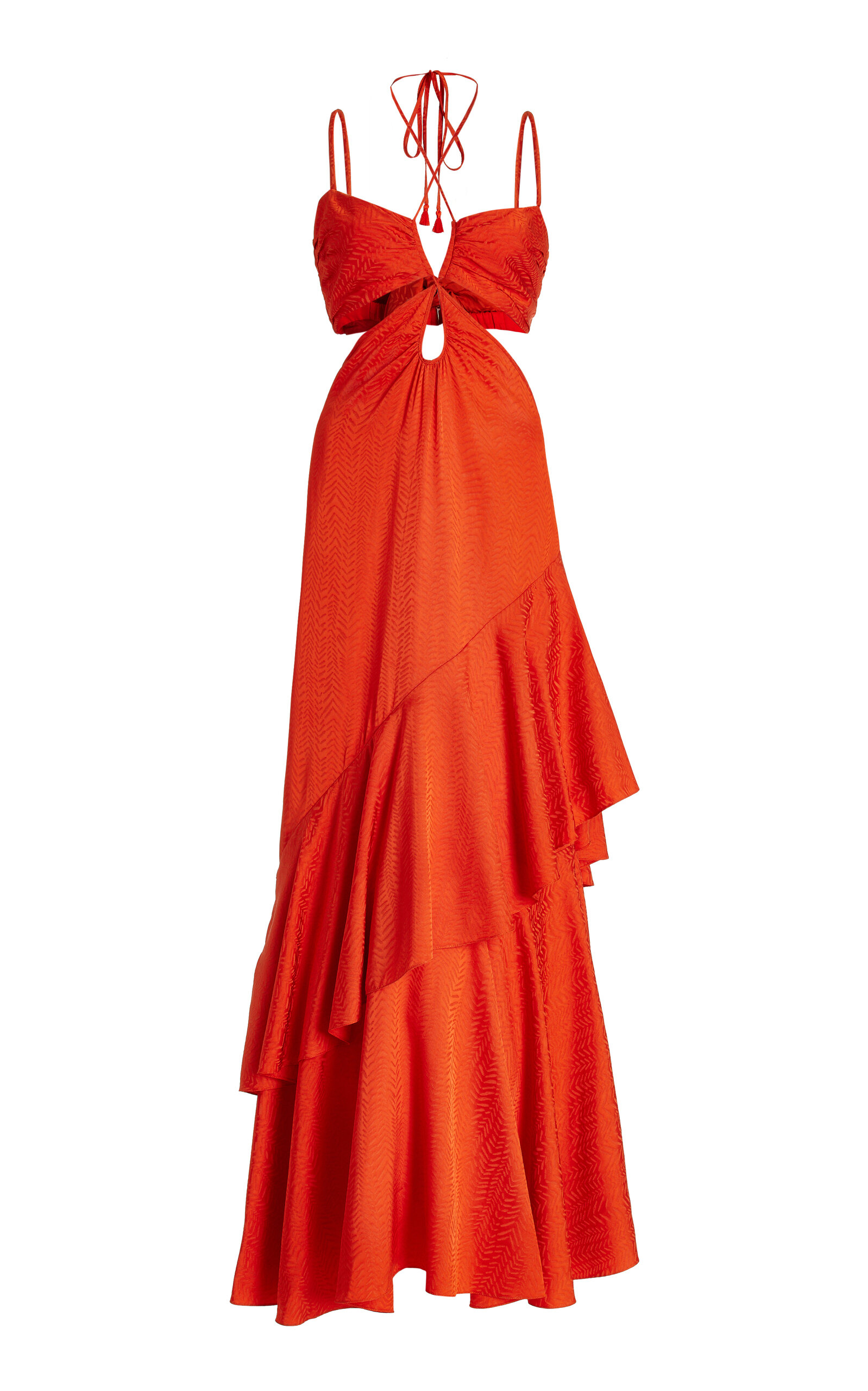 Johanna Ortiz - Women's Precious Juniper Crepe Maxi Dress - Orange - US 4 - Moda Operandi