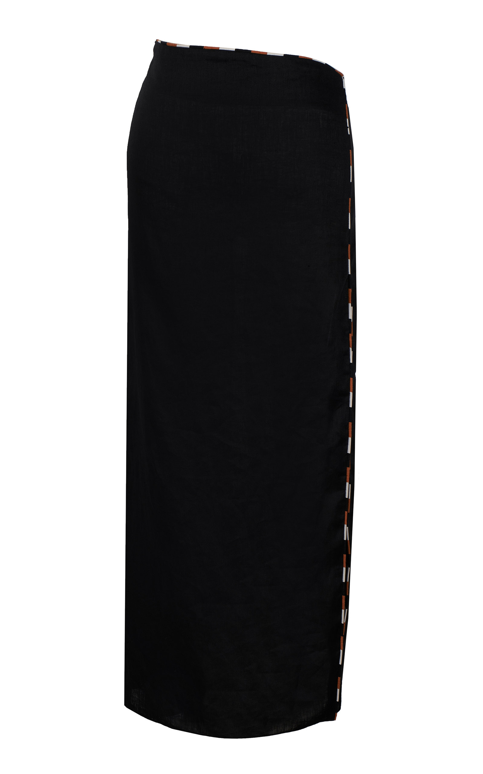 Johanna Ortiz - Women's Year Of The Tiger Linen Midi Skirt - Black - US 12 - Moda Operandi