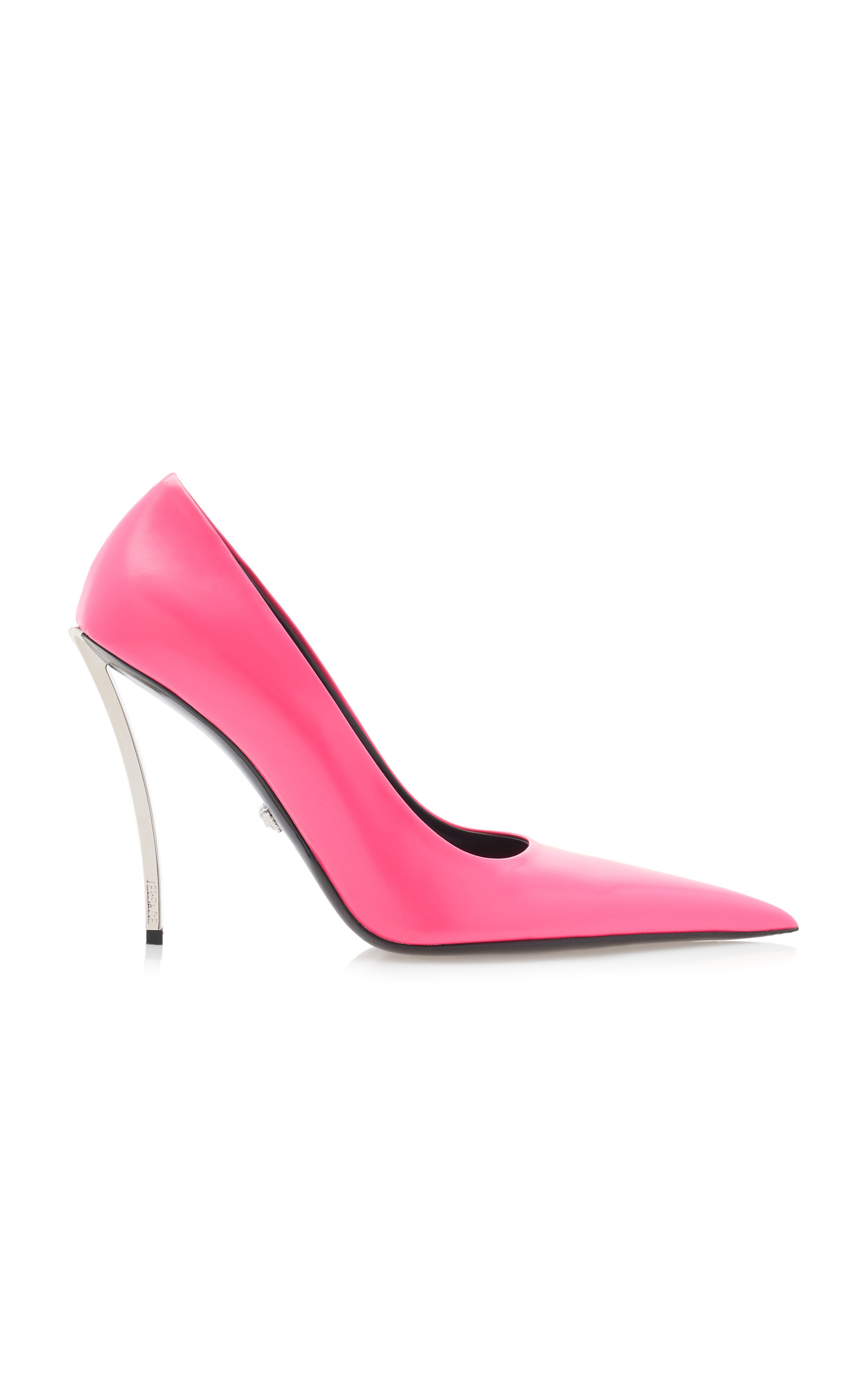 Versace 110mm Patent Leather Pumps In Pink