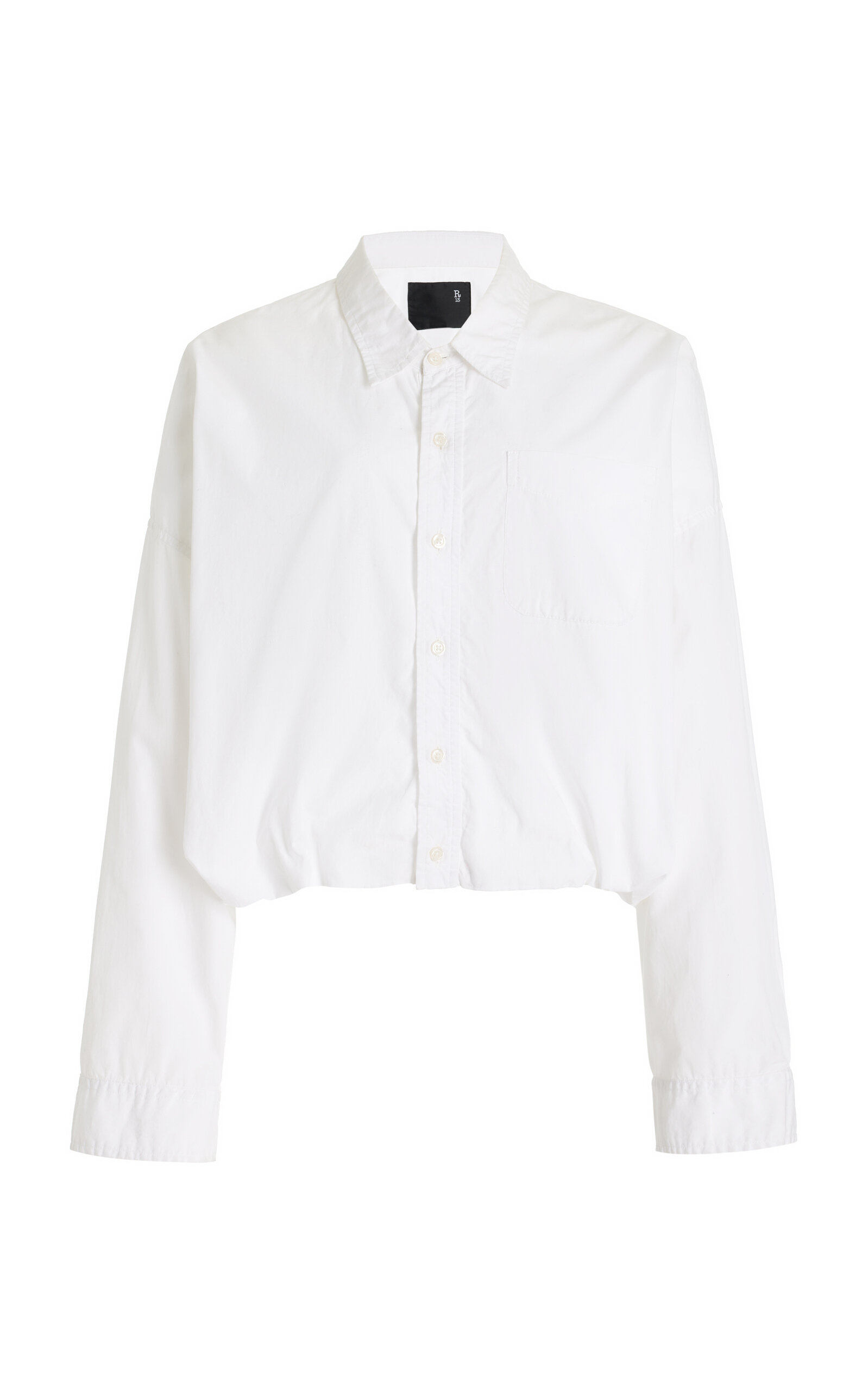 R13 GATHERED HEM SHIRT
