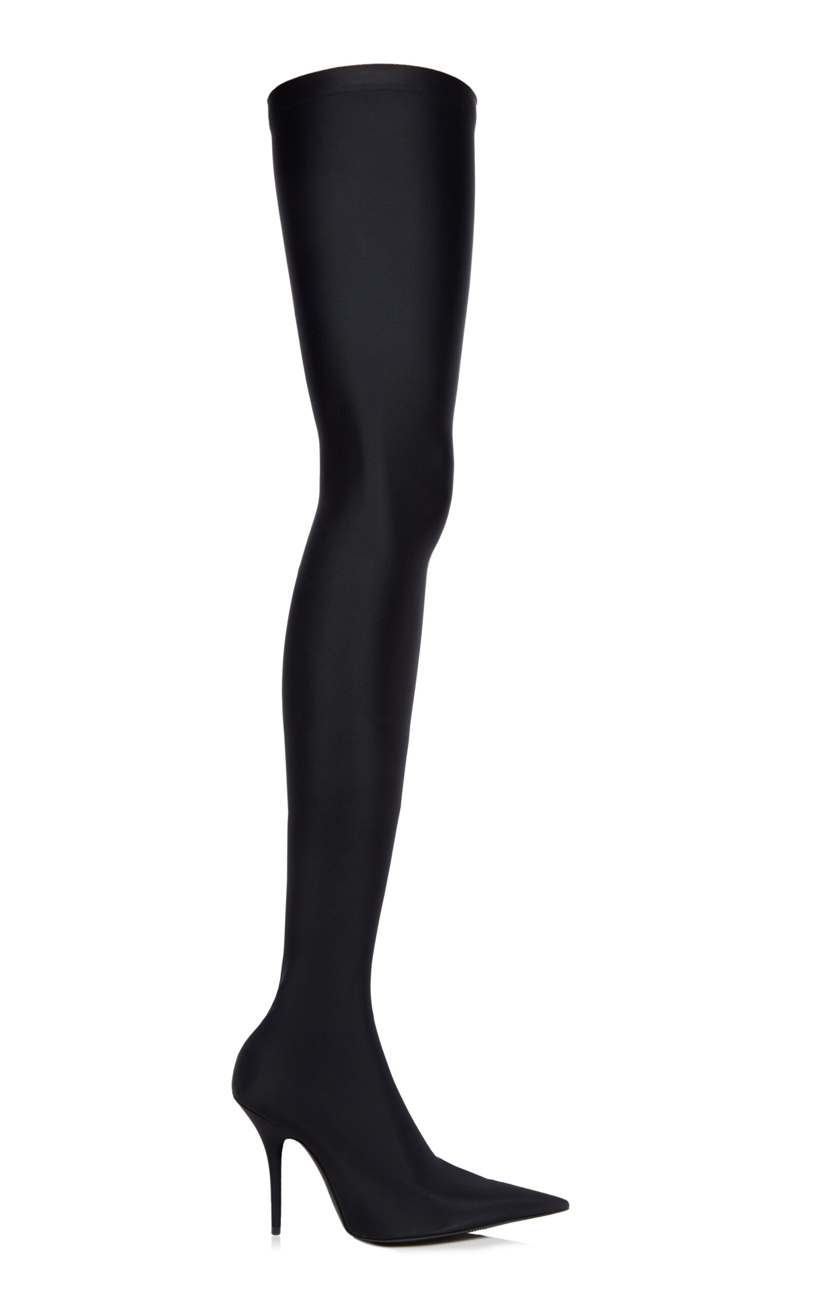 Balenciaga Knife Jersey Over-the-knee Pumps In Black