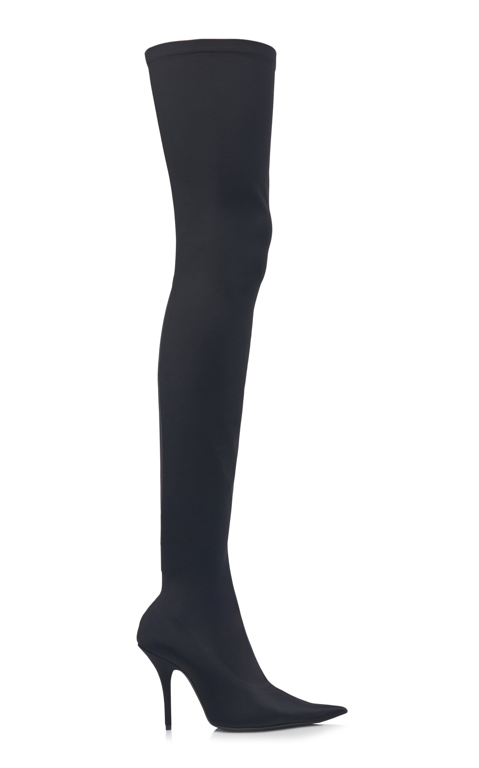 Balenciaga Knife Jersey Over-The-Knee Pumps