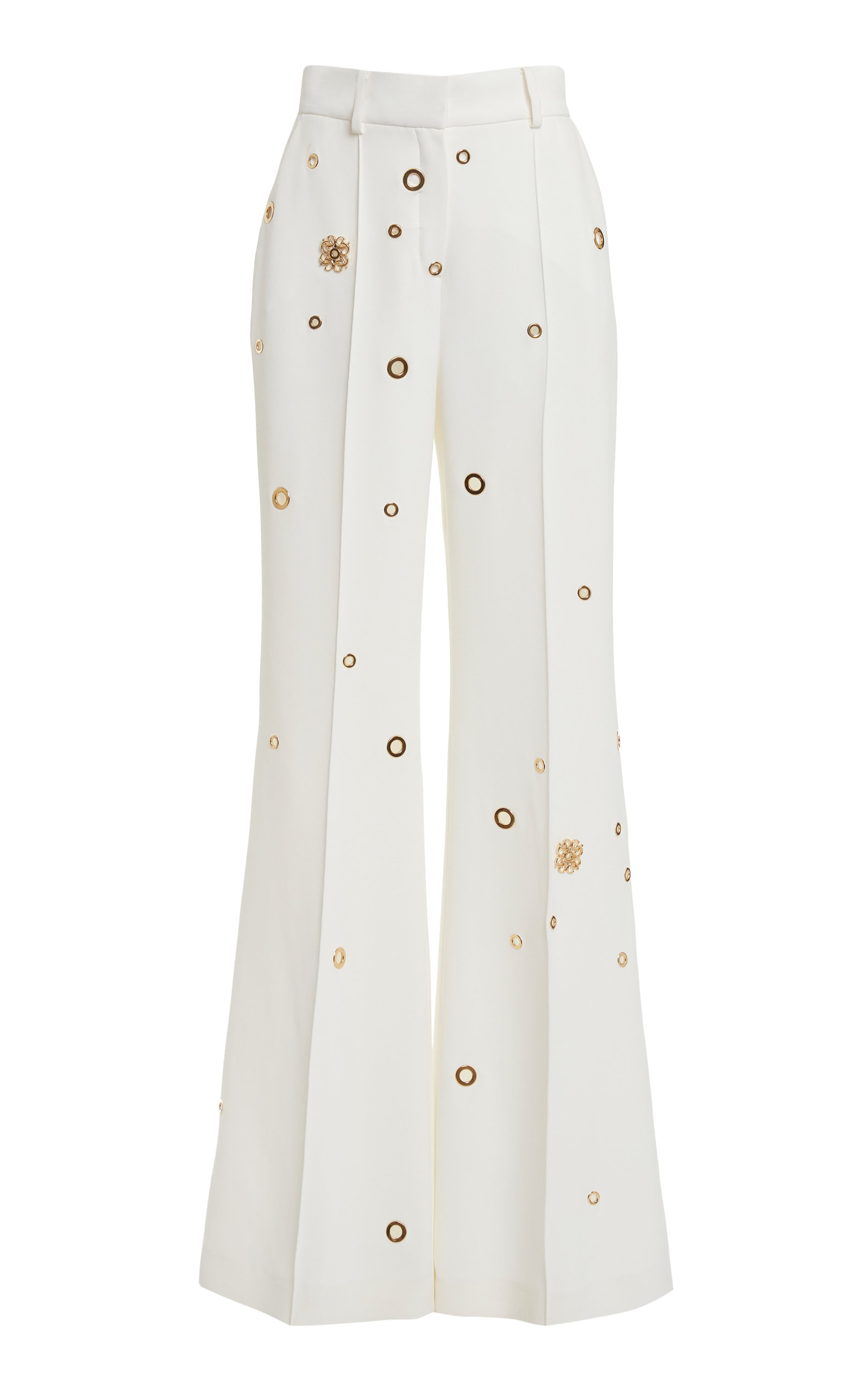 Elie Saab Women's Grommetembellished Flared Pants In White ModeSens