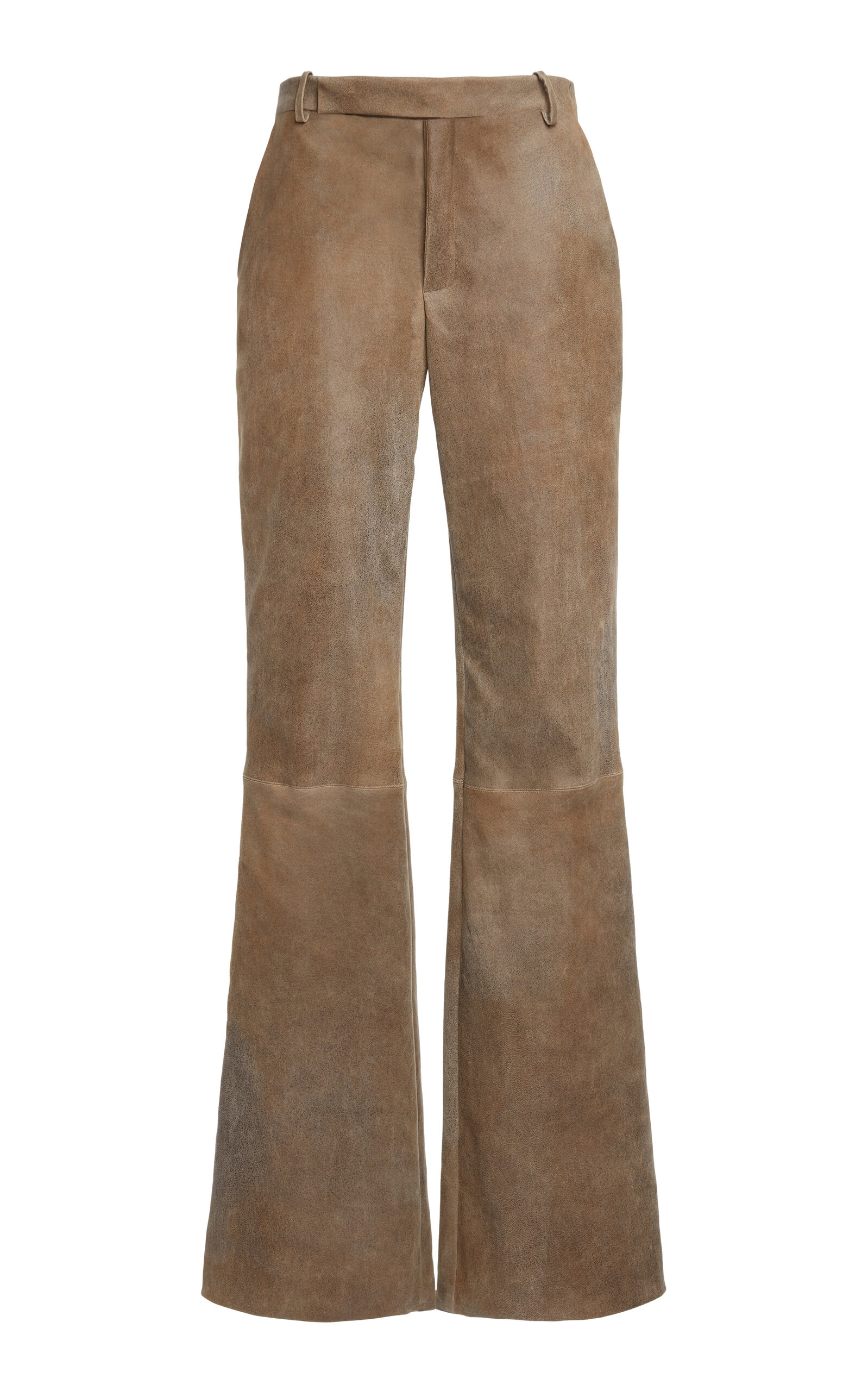 Ludovic de Saint Sernin - Women's Leather Flared Pants - Neutral - XS - Moda Operandi