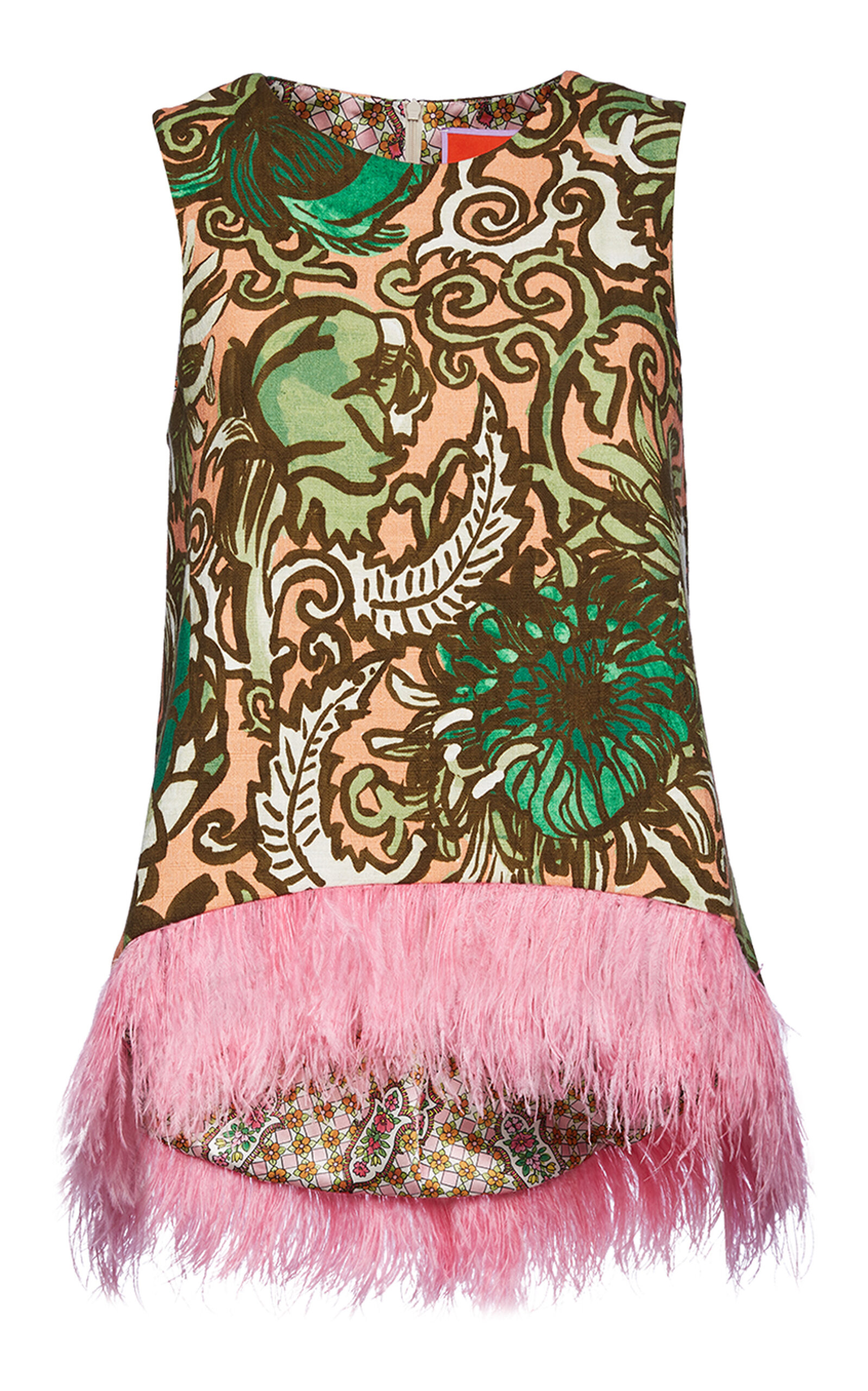 Shop La Doublej Women's La Scala Feather-detailed Cotton Top In Floral