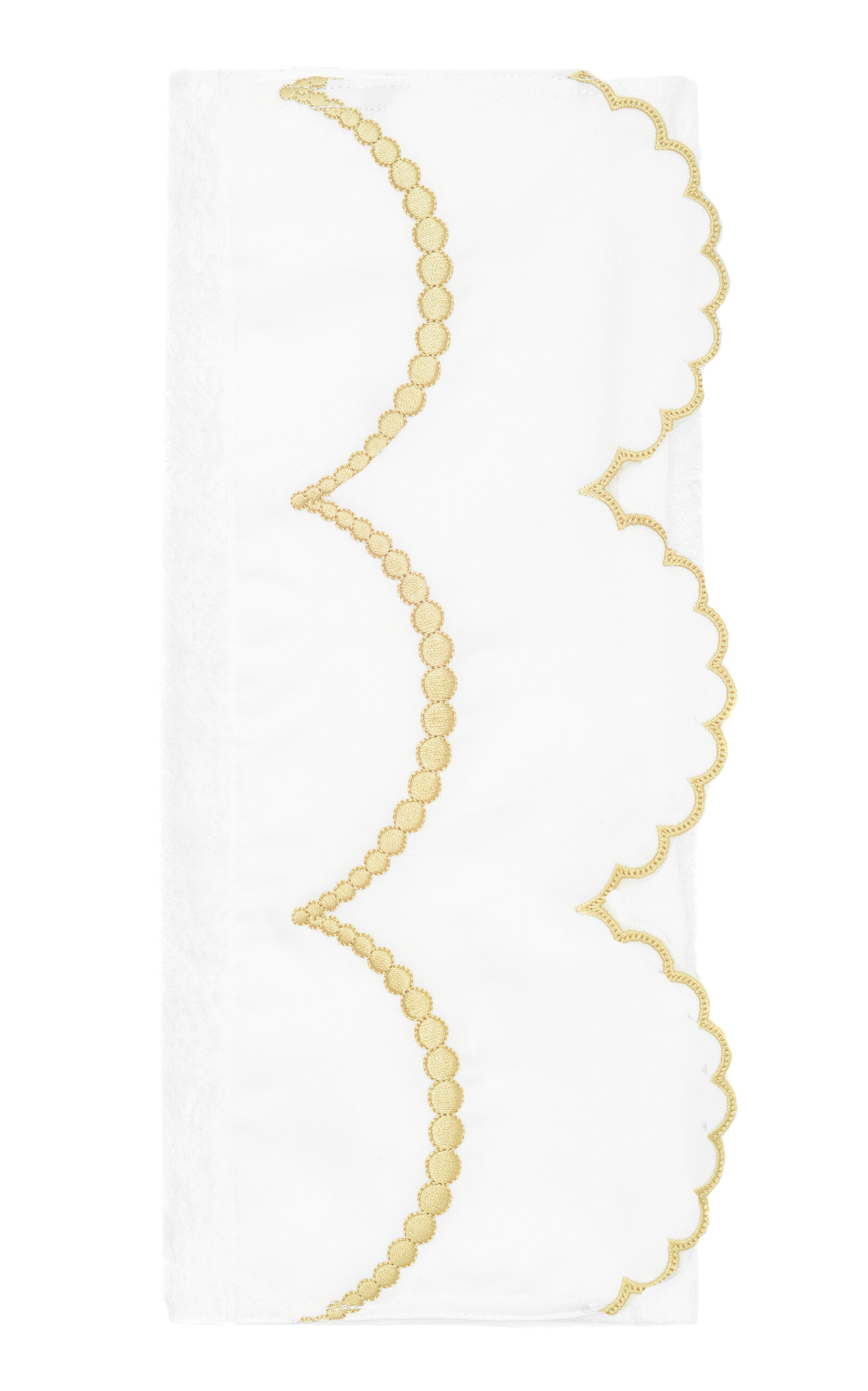 Los Encajeros Perlas Cotton Guest Towel In Gold