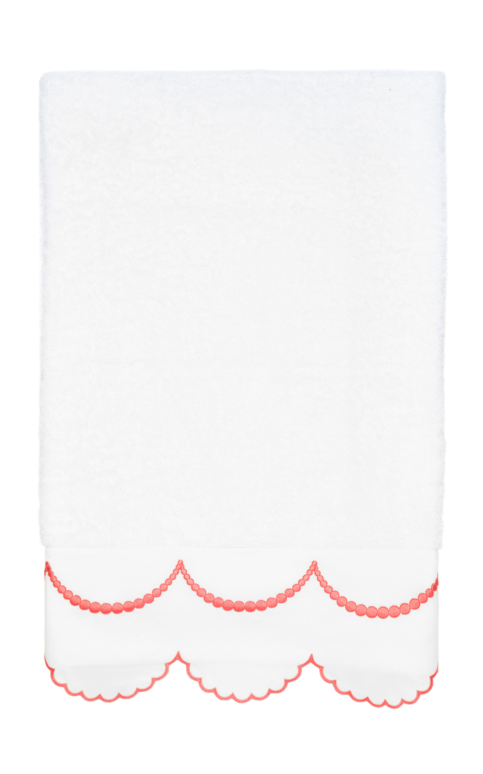 Los Encajeros Perlas Cotton Hand Towel In Red