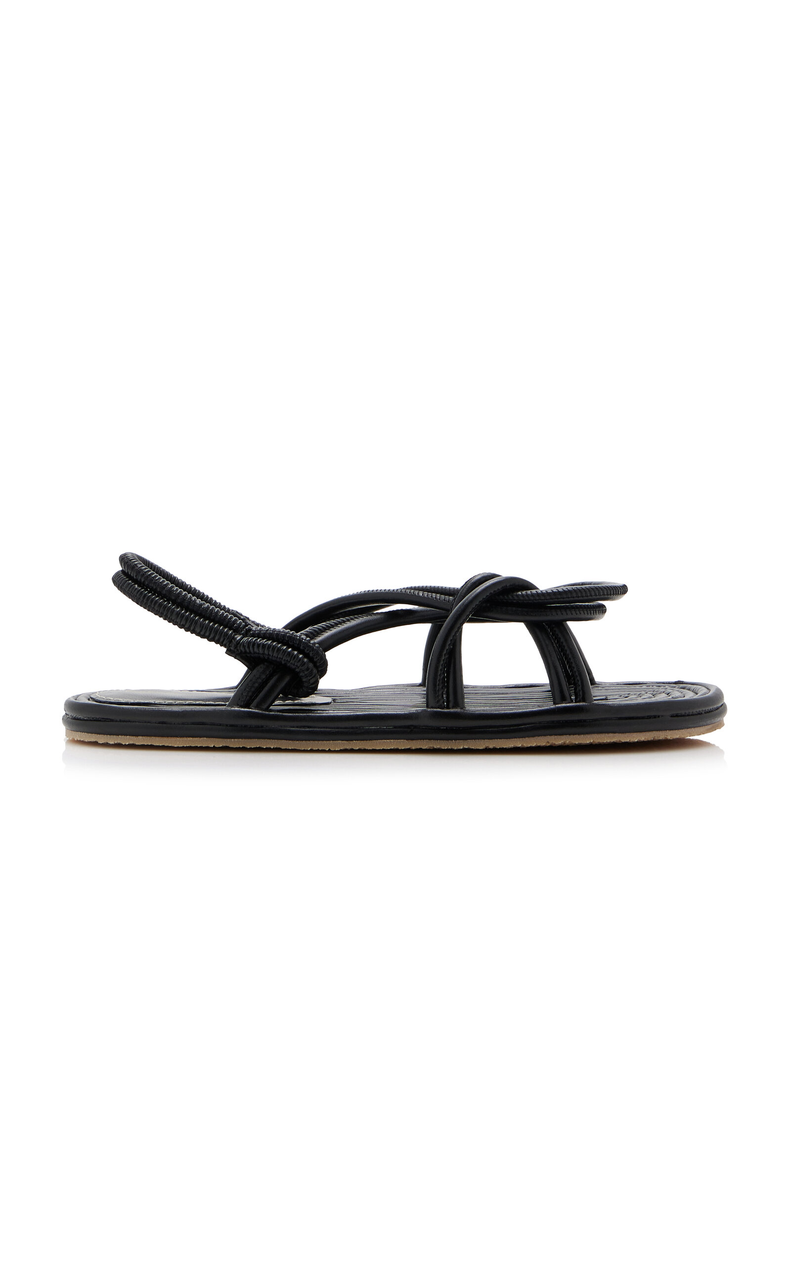 Proenza Schouler - Women's Cable Eco-Leather Sandals - Black - IT 36 - Moda Operandi