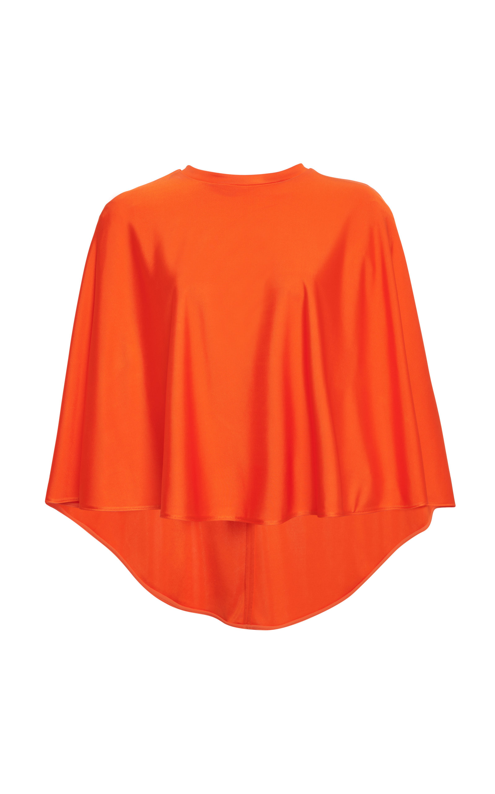 Stella Mccartney High-low Draped Blouse In Orange