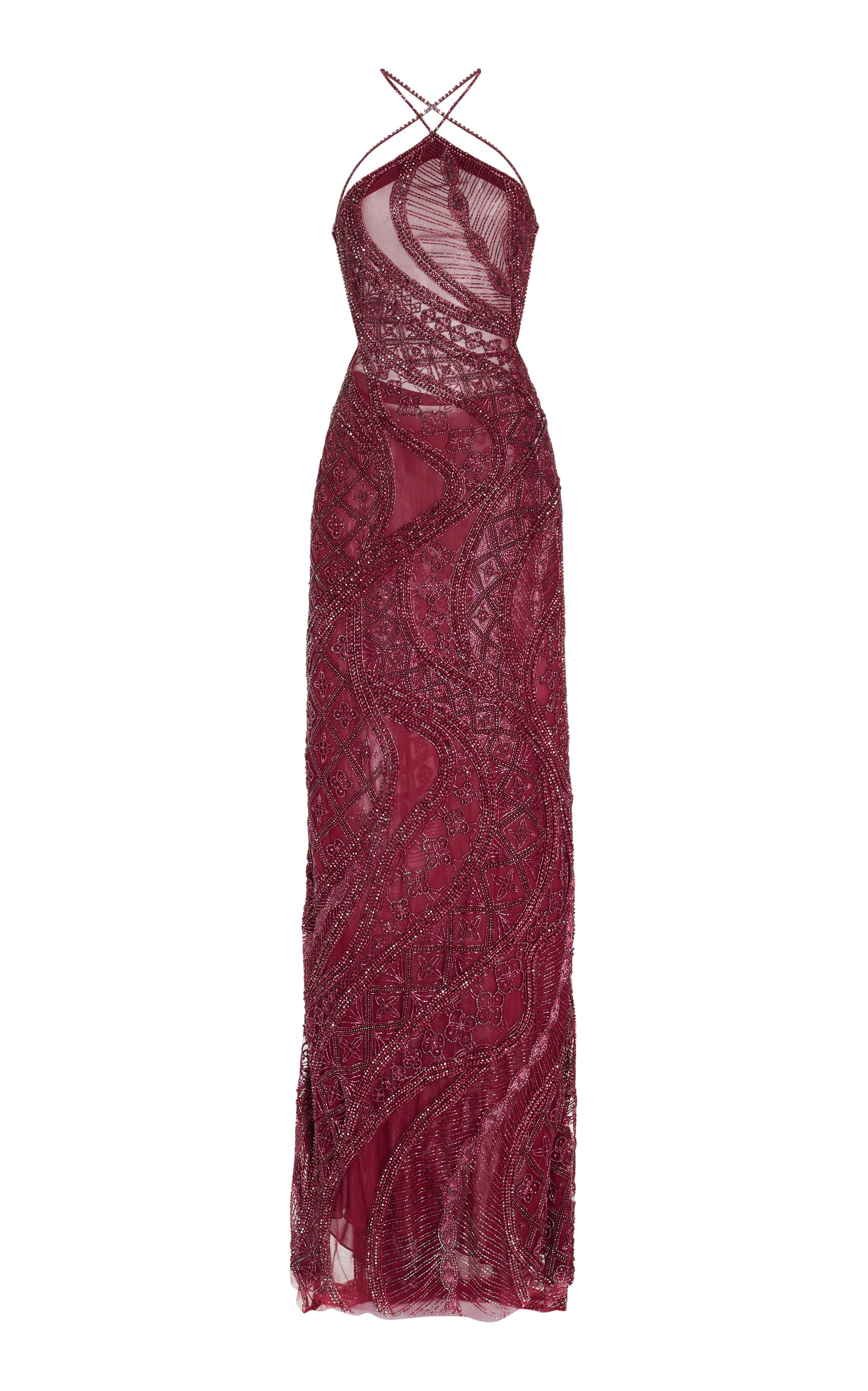 Cucculelli Shaheen Women's Serpentine Beaded Maxi Dress In