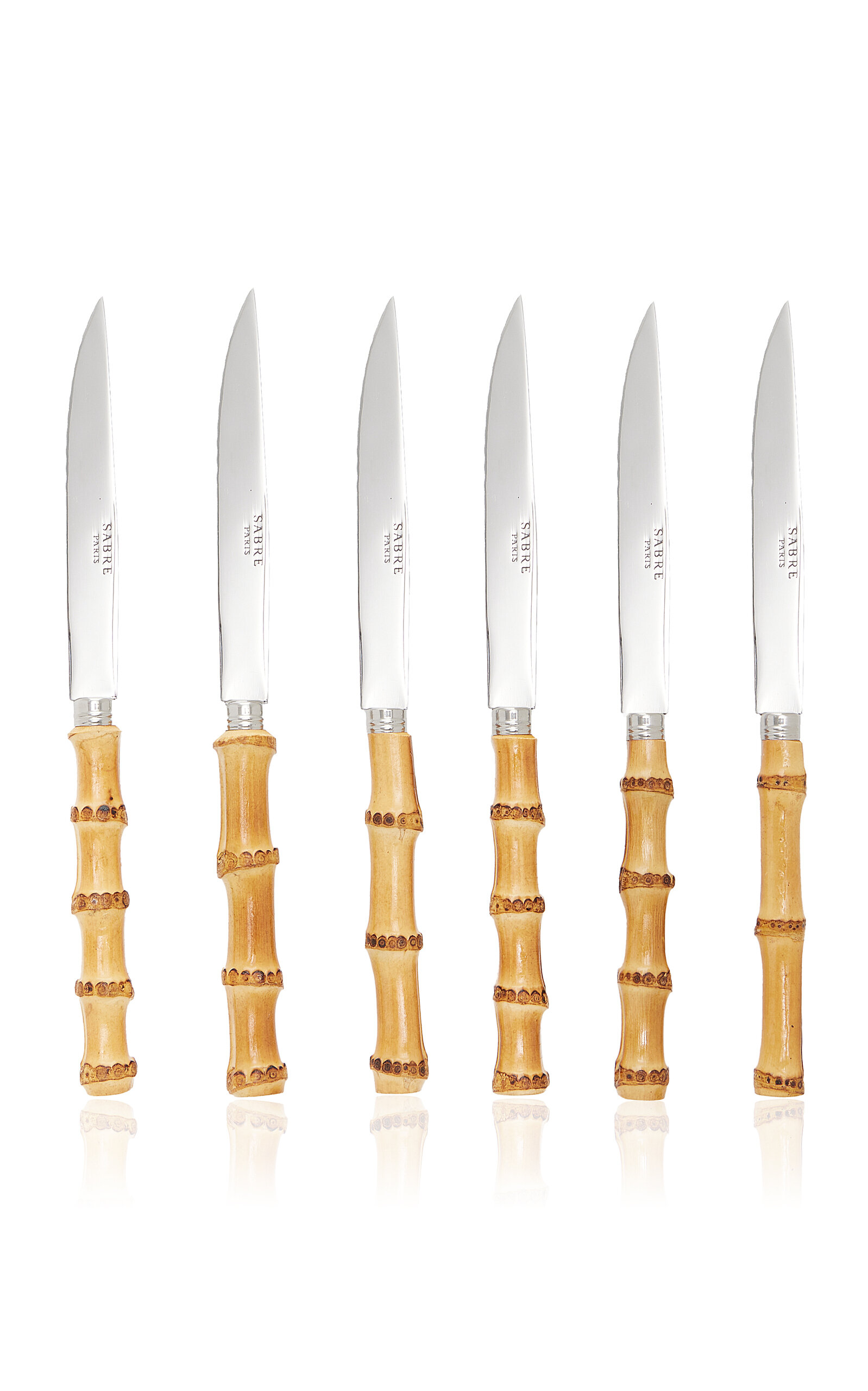 Sabre Panda Light Bamboo Six-Piece Knife Set - Brown