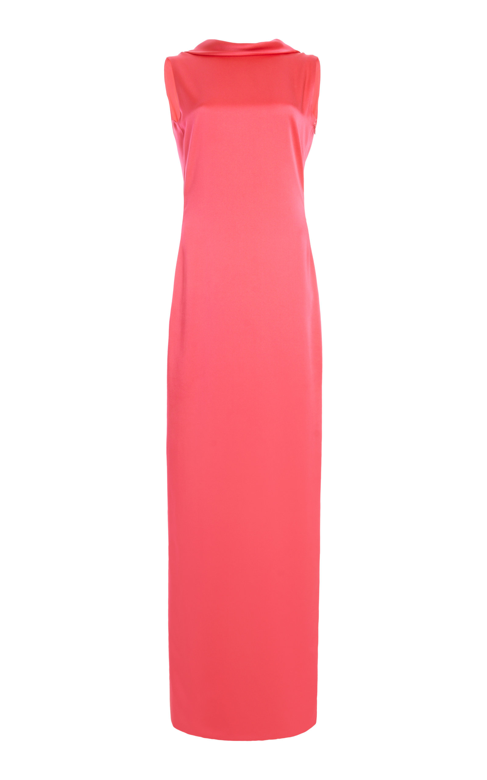 Versace - Shiny Satin Maxi Dress - Pink - IT 40 - Moda Operandi