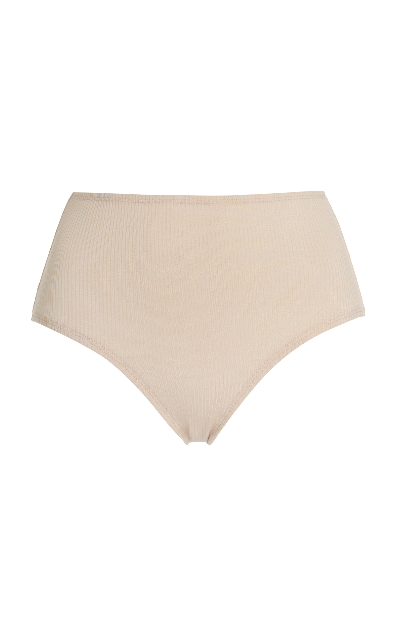 Nia Thomas Exclusive Paloma Ribbed Cotton-blend Panty In Ivory