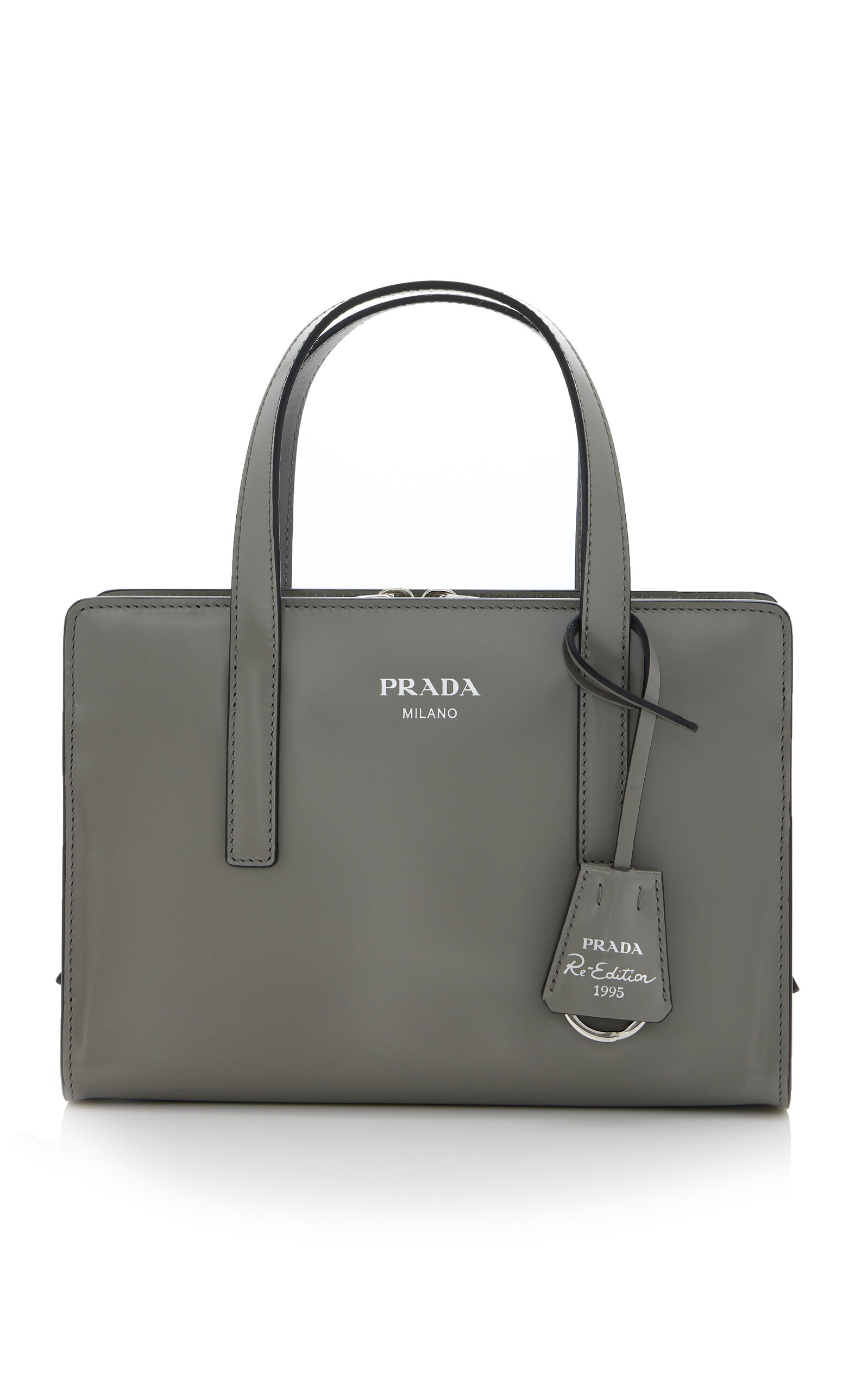 Prada - Re-Edition 1995 Carolyn Brushed Leather Small Bag - Grey - OS - Moda Operandi