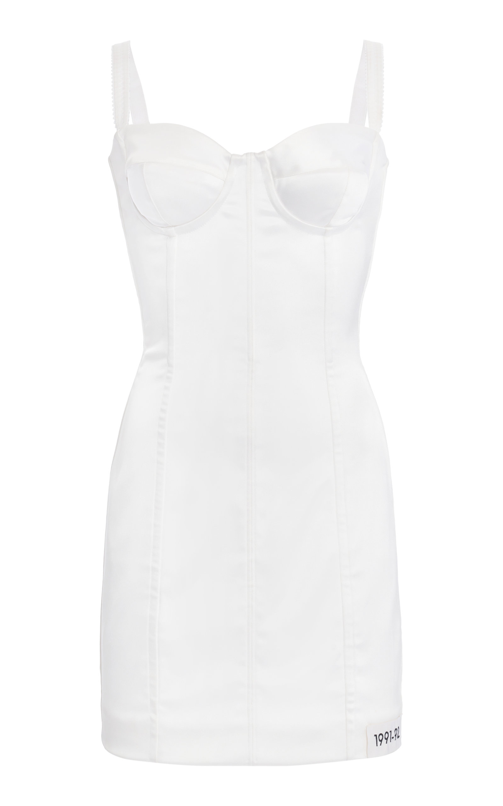 Dolce & Gabbana Minikleid Mit Nummern-patch In Ivory