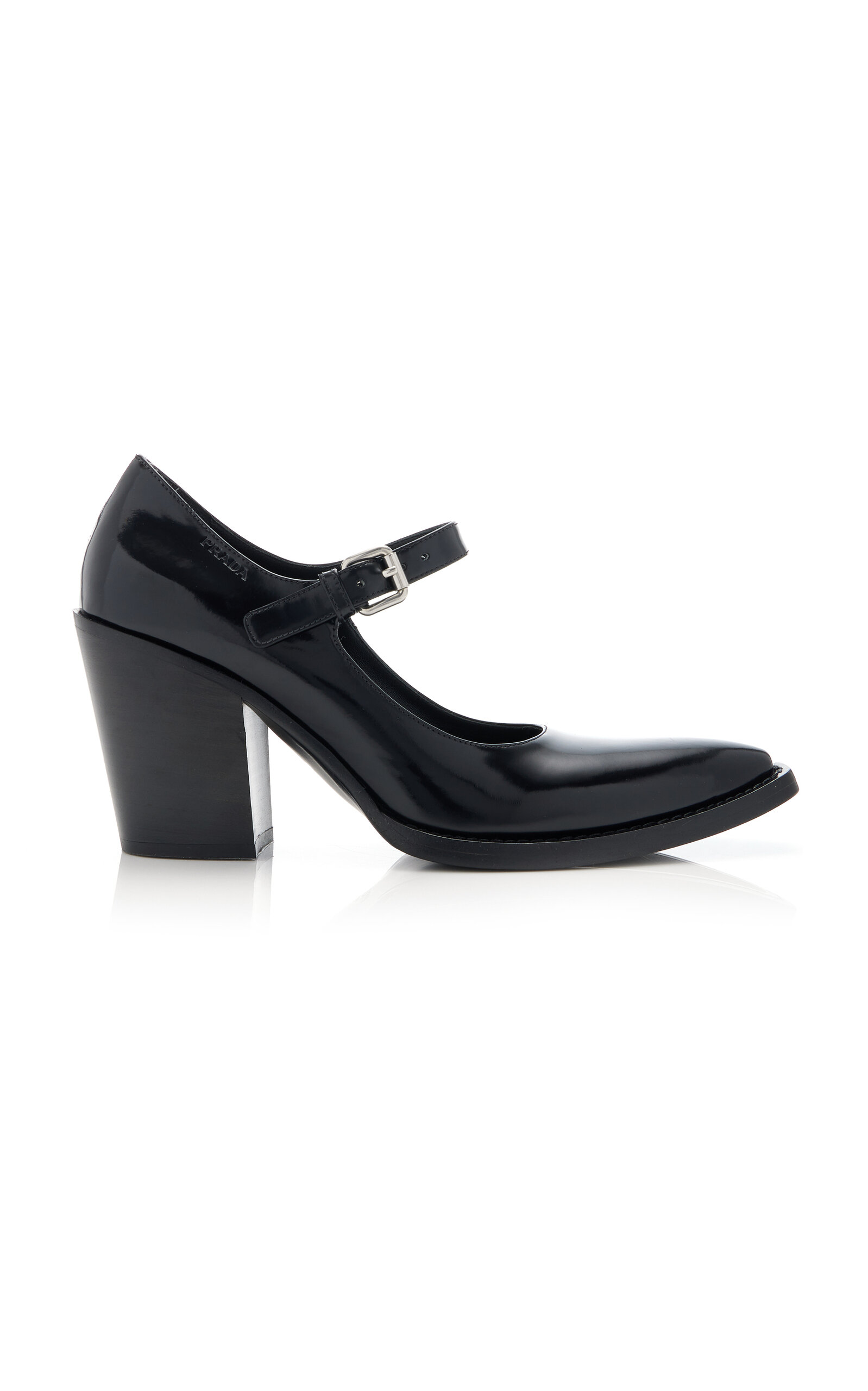 Prada Leather Pumps In Black