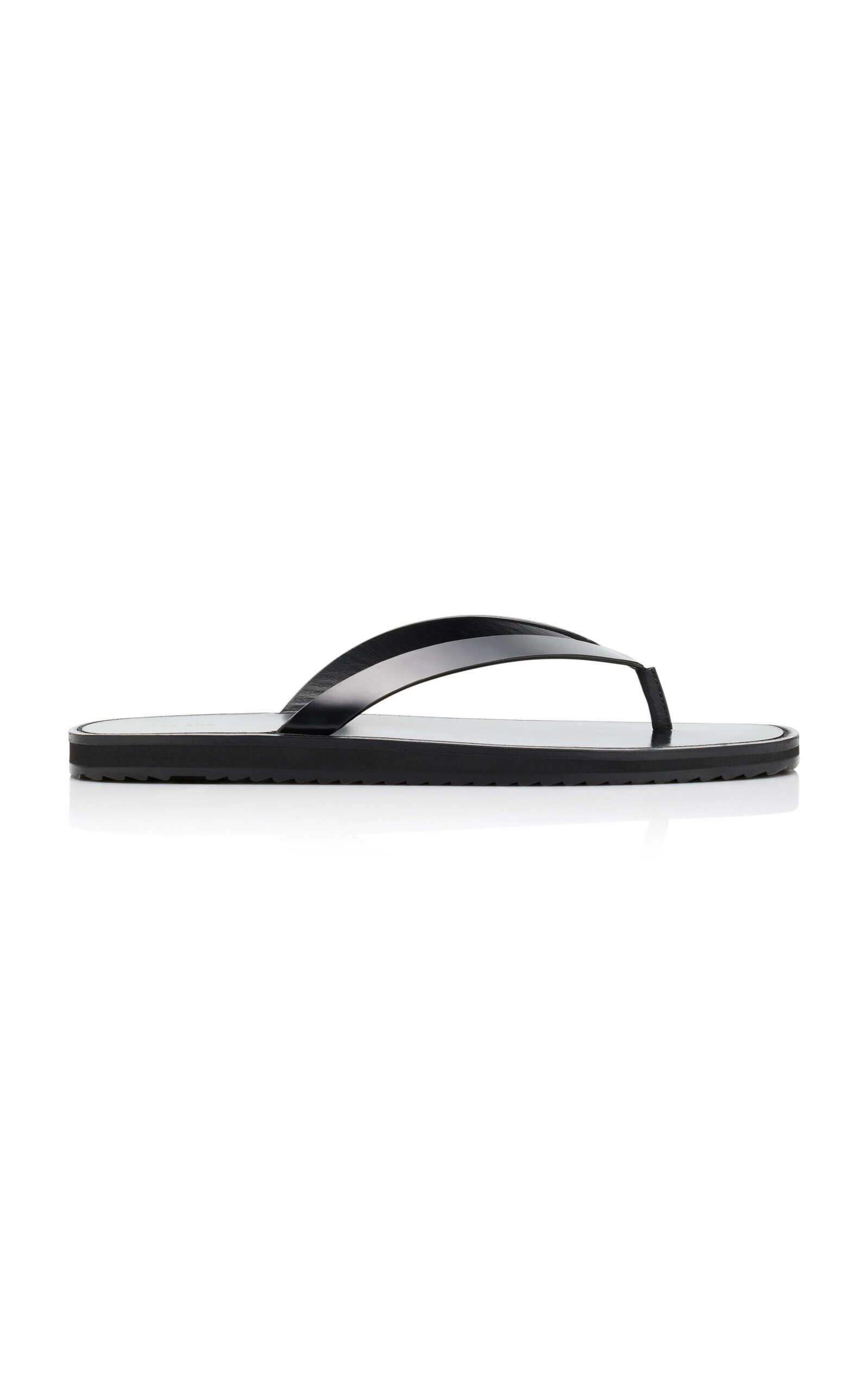 The Row City Leather Flip-Flop Sandals