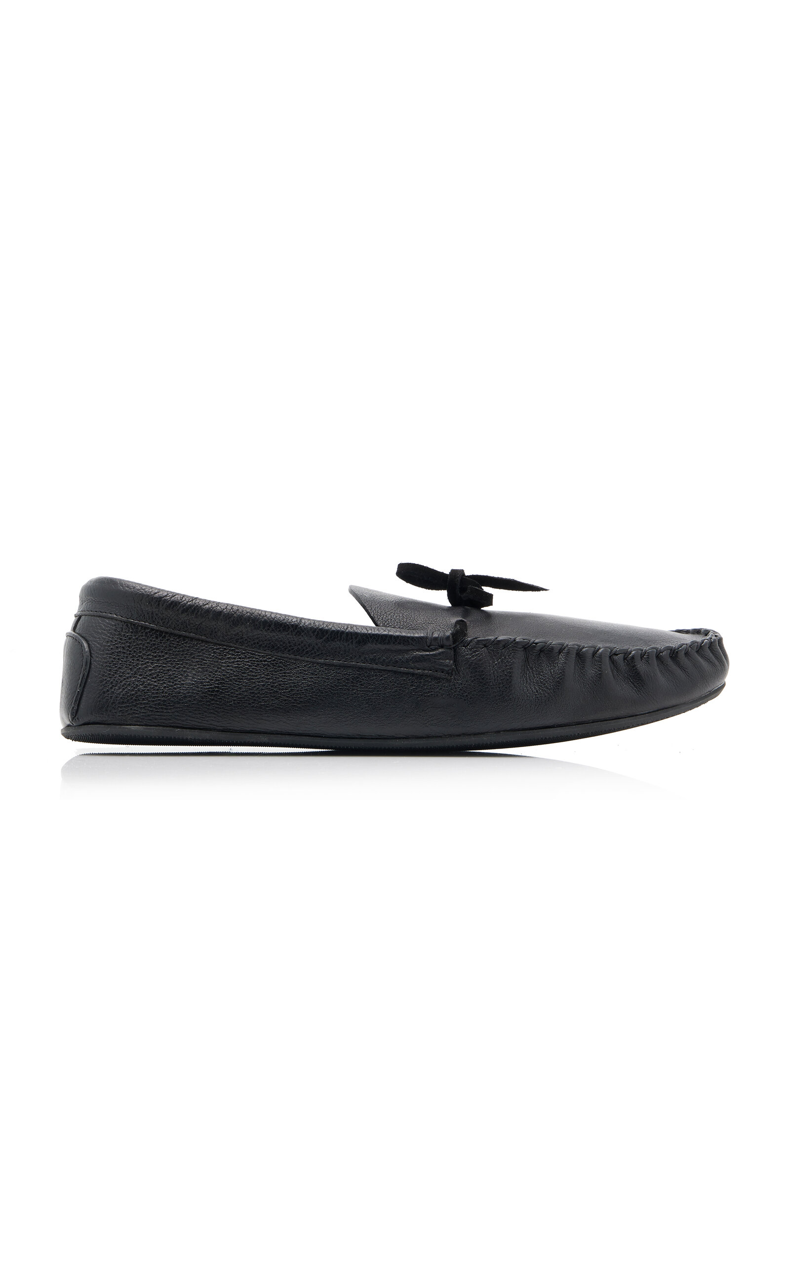 Shop The Row Lucca Leather Mocassins In Black