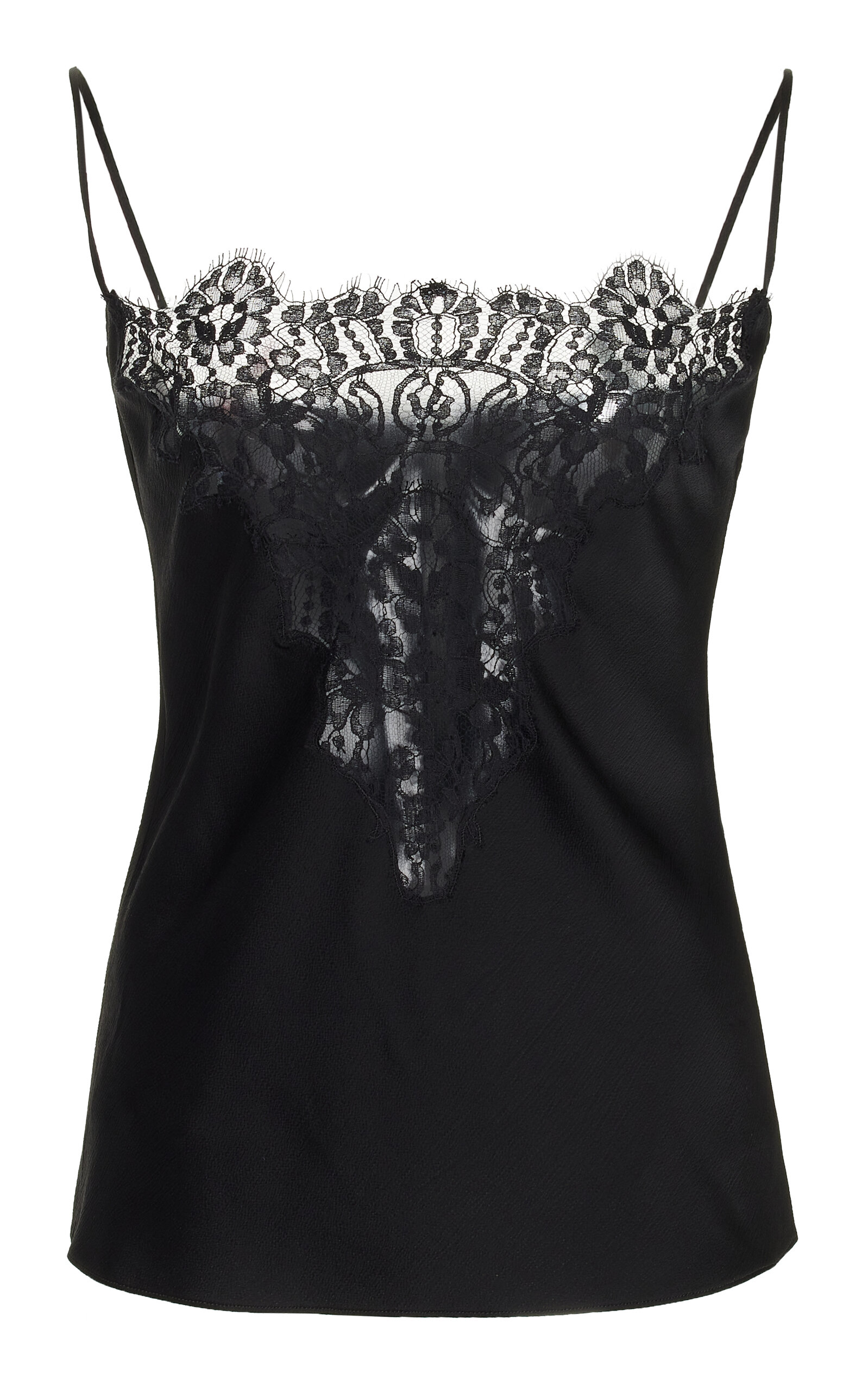 Stella Mccartney Women's Sleeveless Lace Satin Top In Black