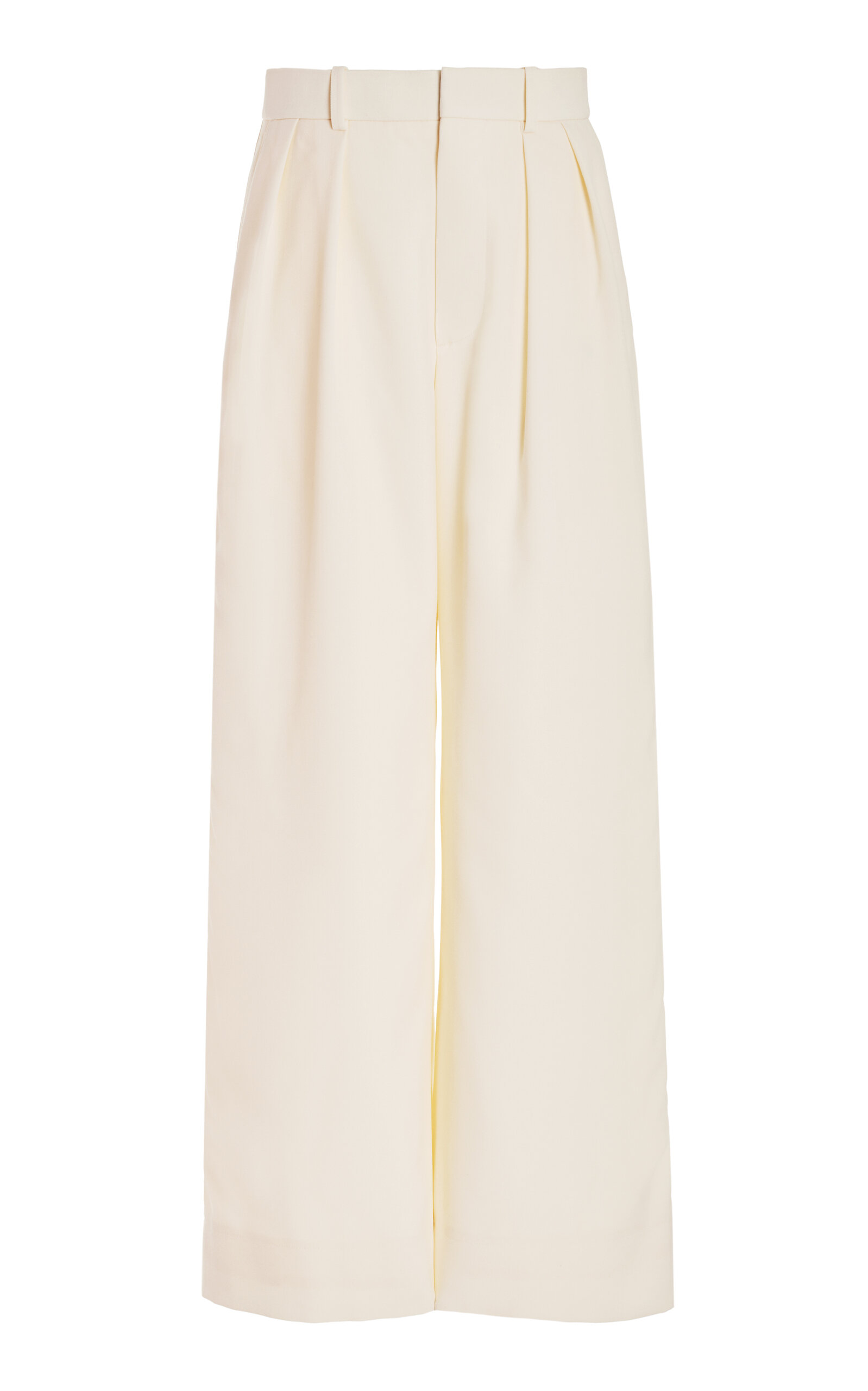 Wardrobe.nyc Low-rise Wide-leg Wool Pants In White