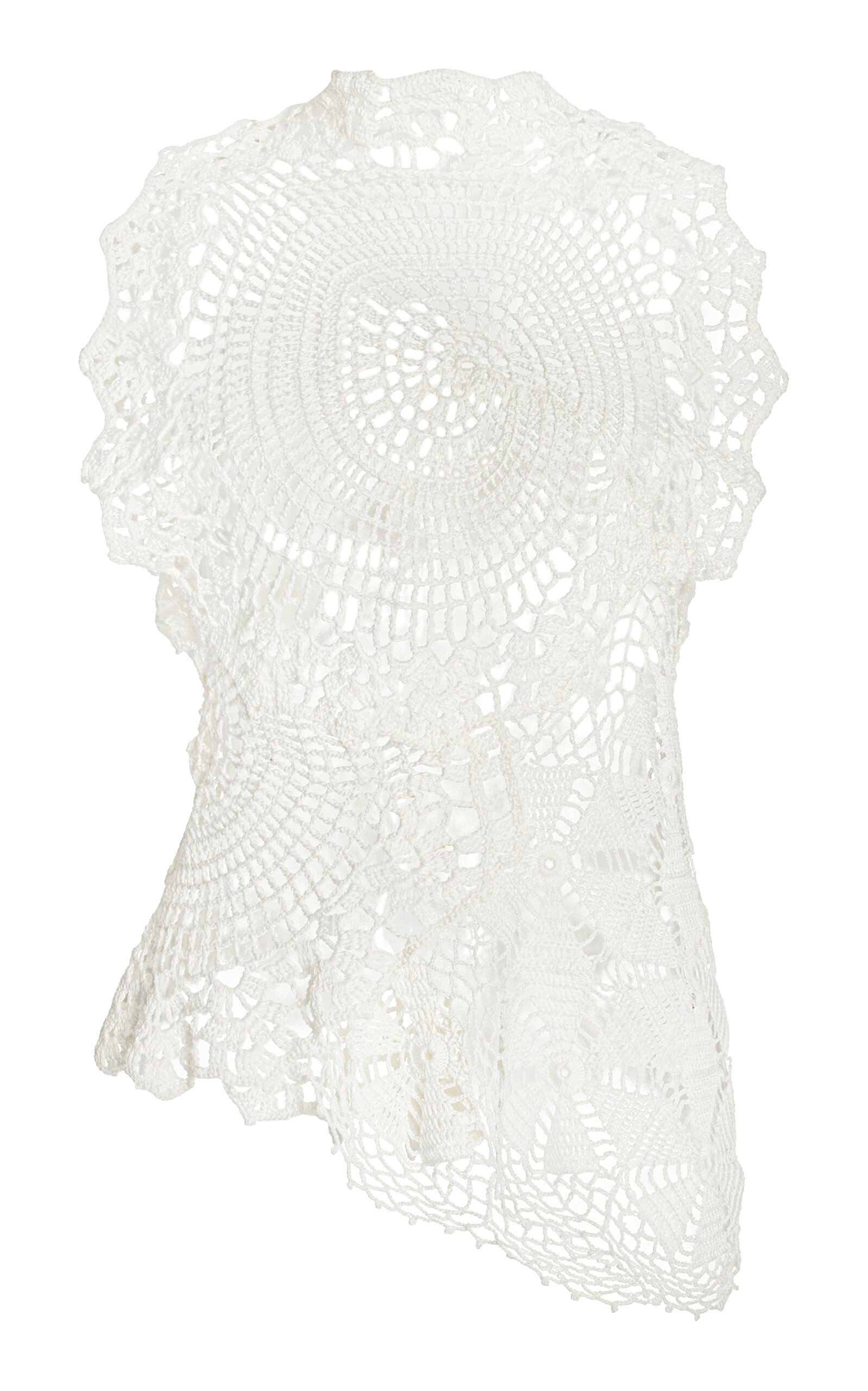 The Row Christa Crochet Cotton Top - White - XS/S