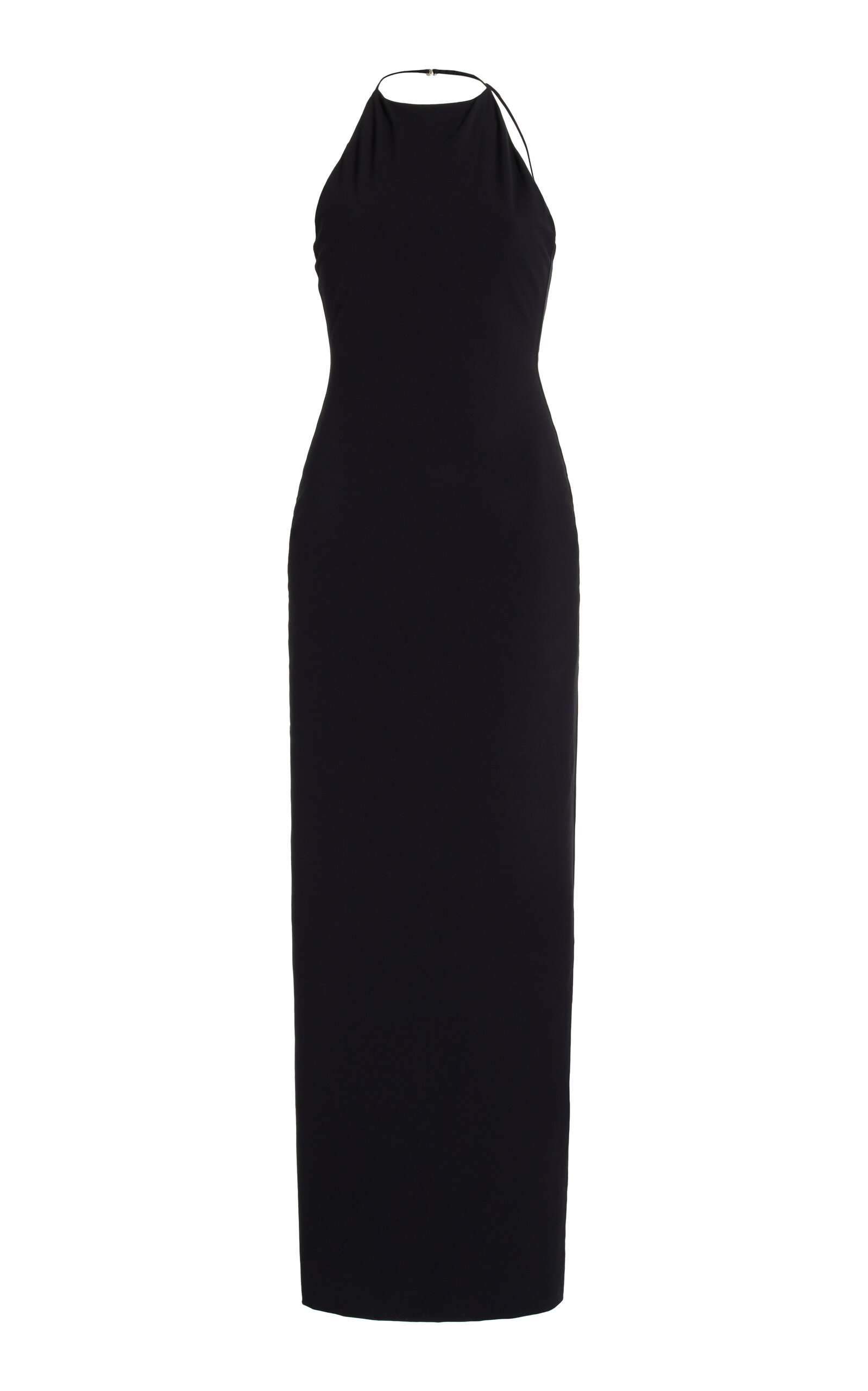 The Row Coralia Strappy Open-back Gown In Black