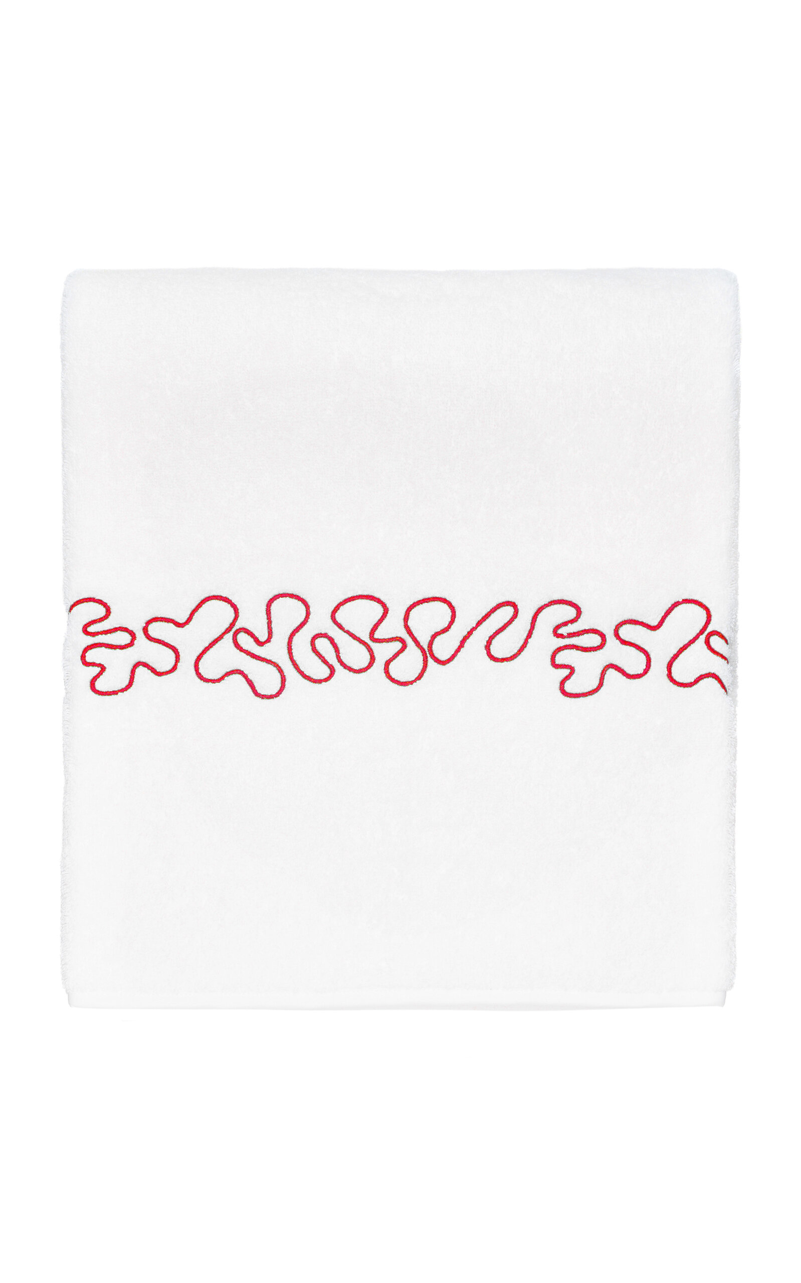 Vis-a-vis Paris Abyss Terry Bath Towel In Red