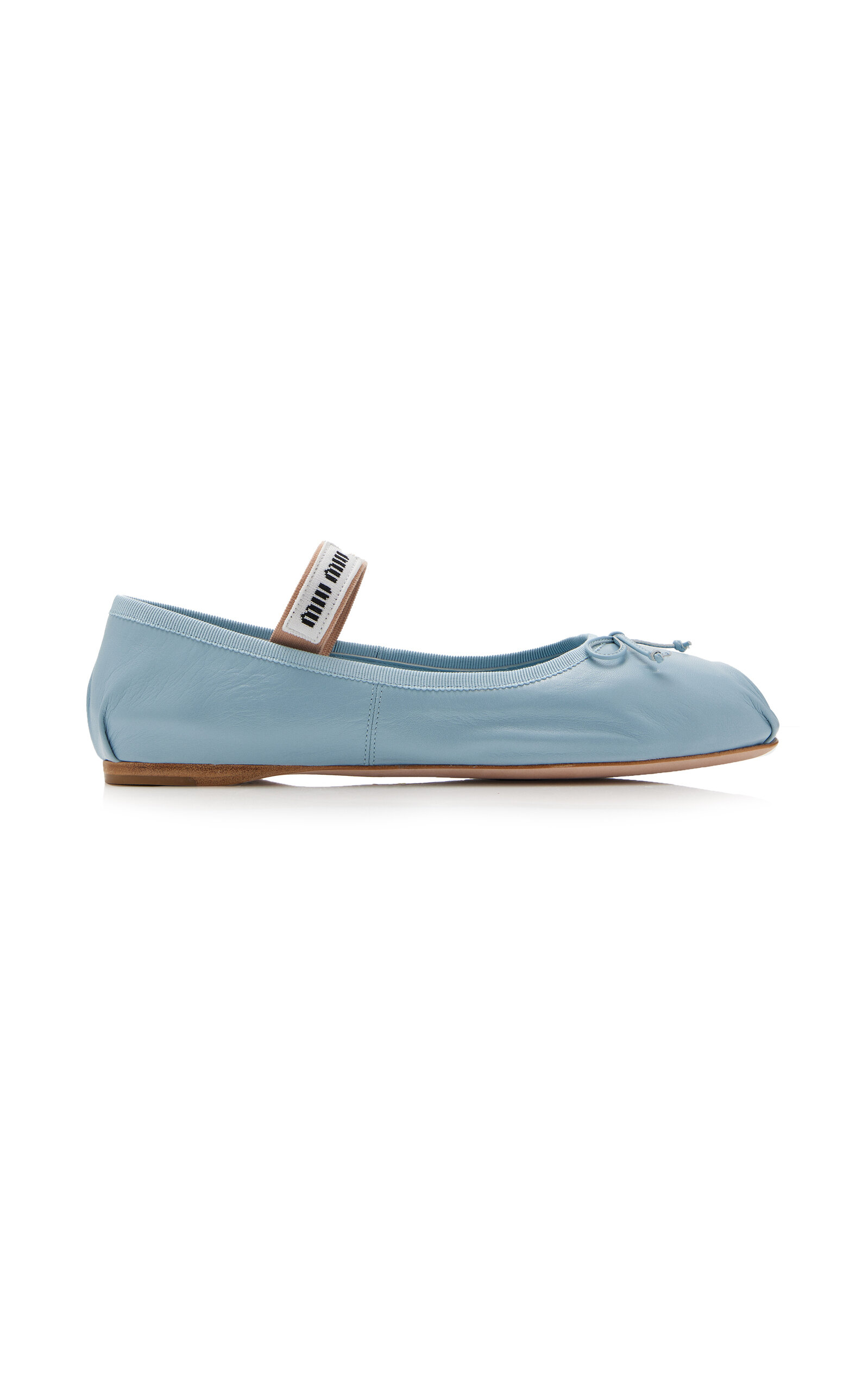 MIU MIU LEATHER BALLET FLATS