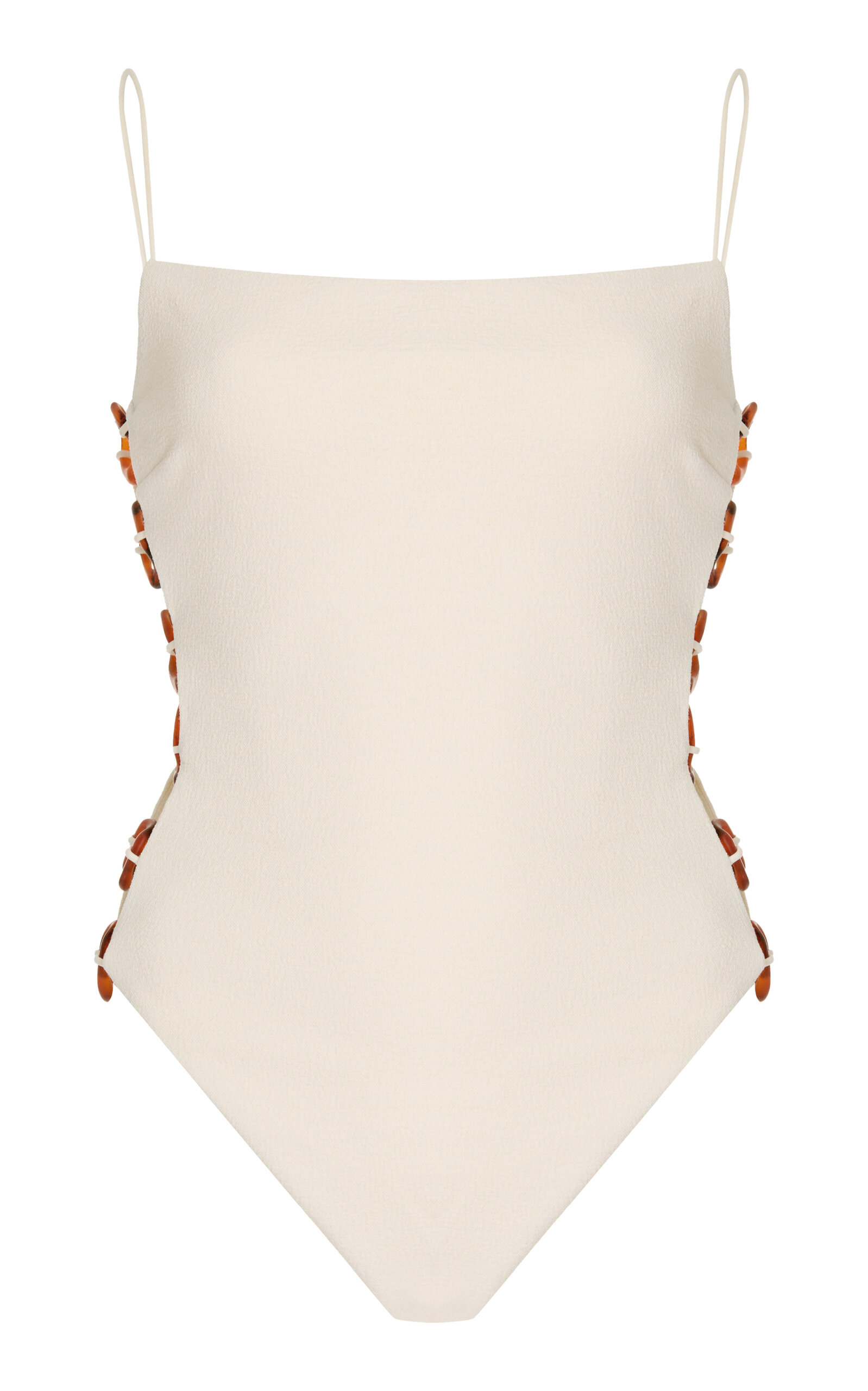Ziah Bravo O-ring One Piece Swimsuit In White
