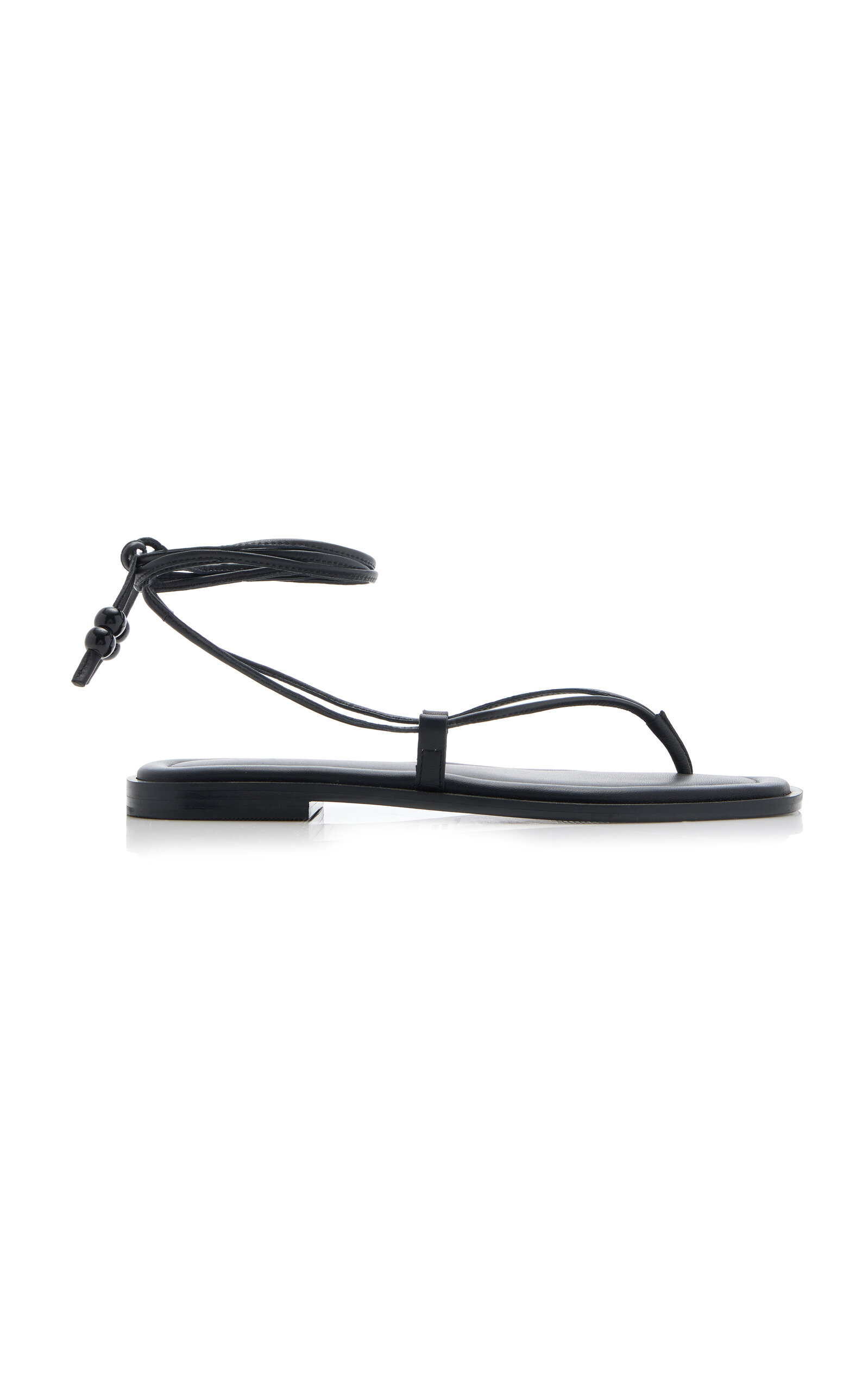 A.emery Finch Lace-up Leather Sandals In Black