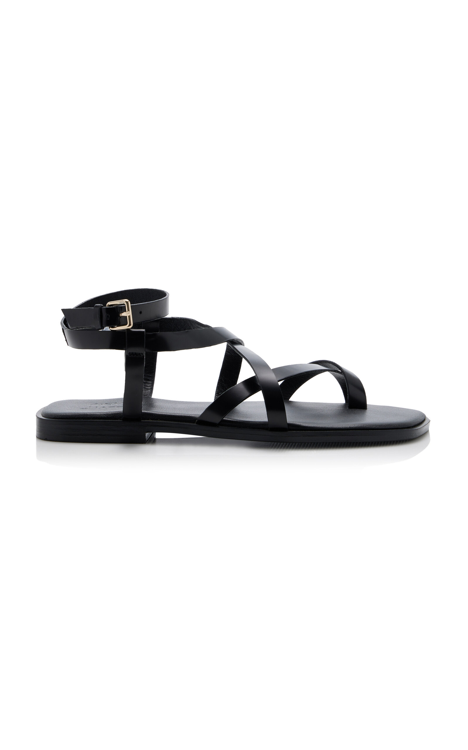 A.emery Evia Leather Sandals In Black