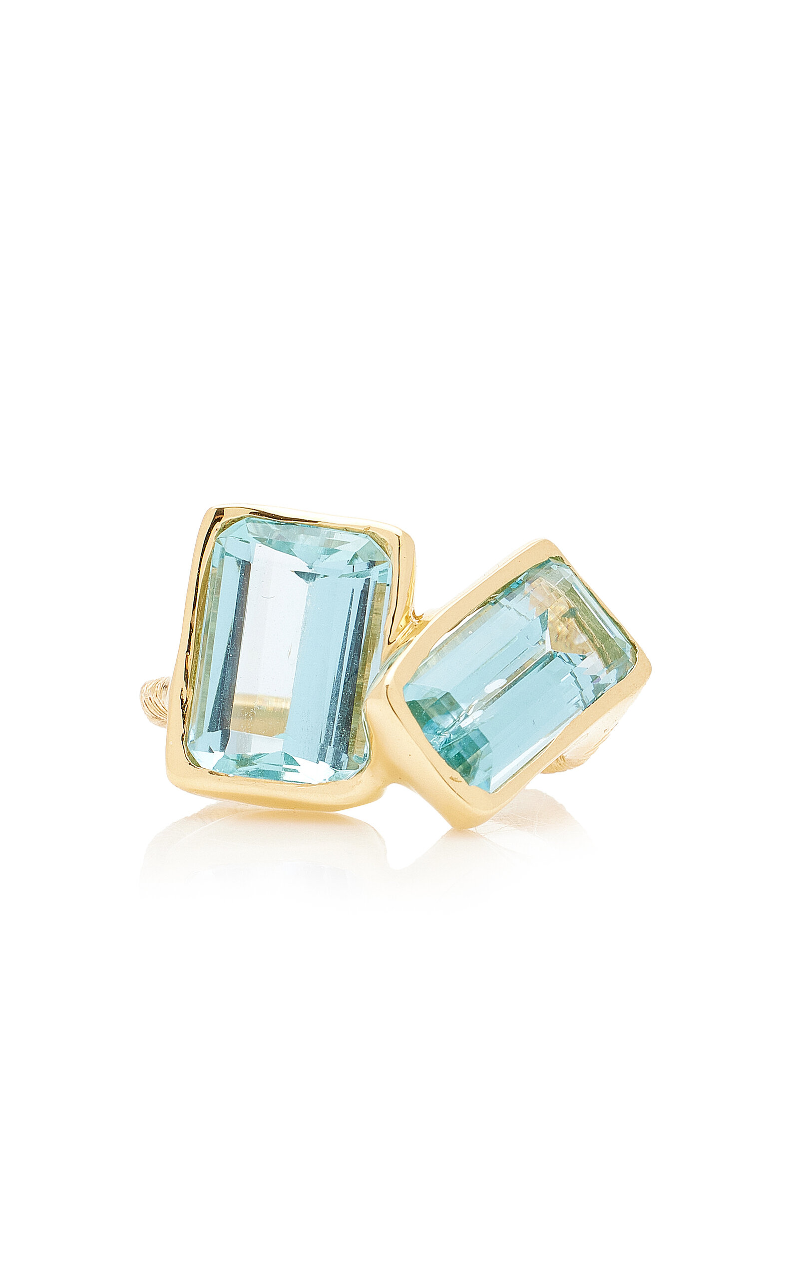 Kika Alvarenga Women's Duo 18K Gold And Aquamarine Ring