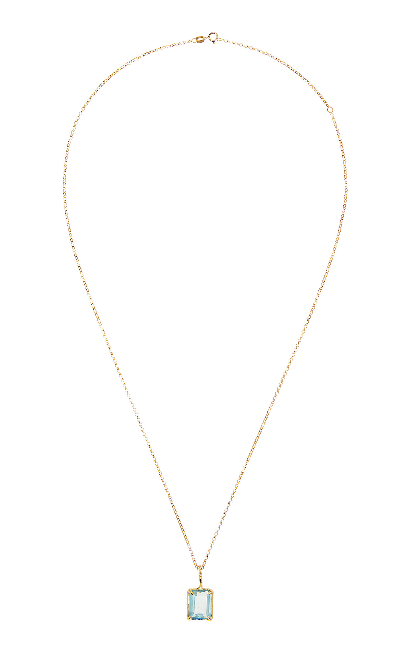Kika Alvarenga Women's 18K Gold And Aquamarine Necklace
